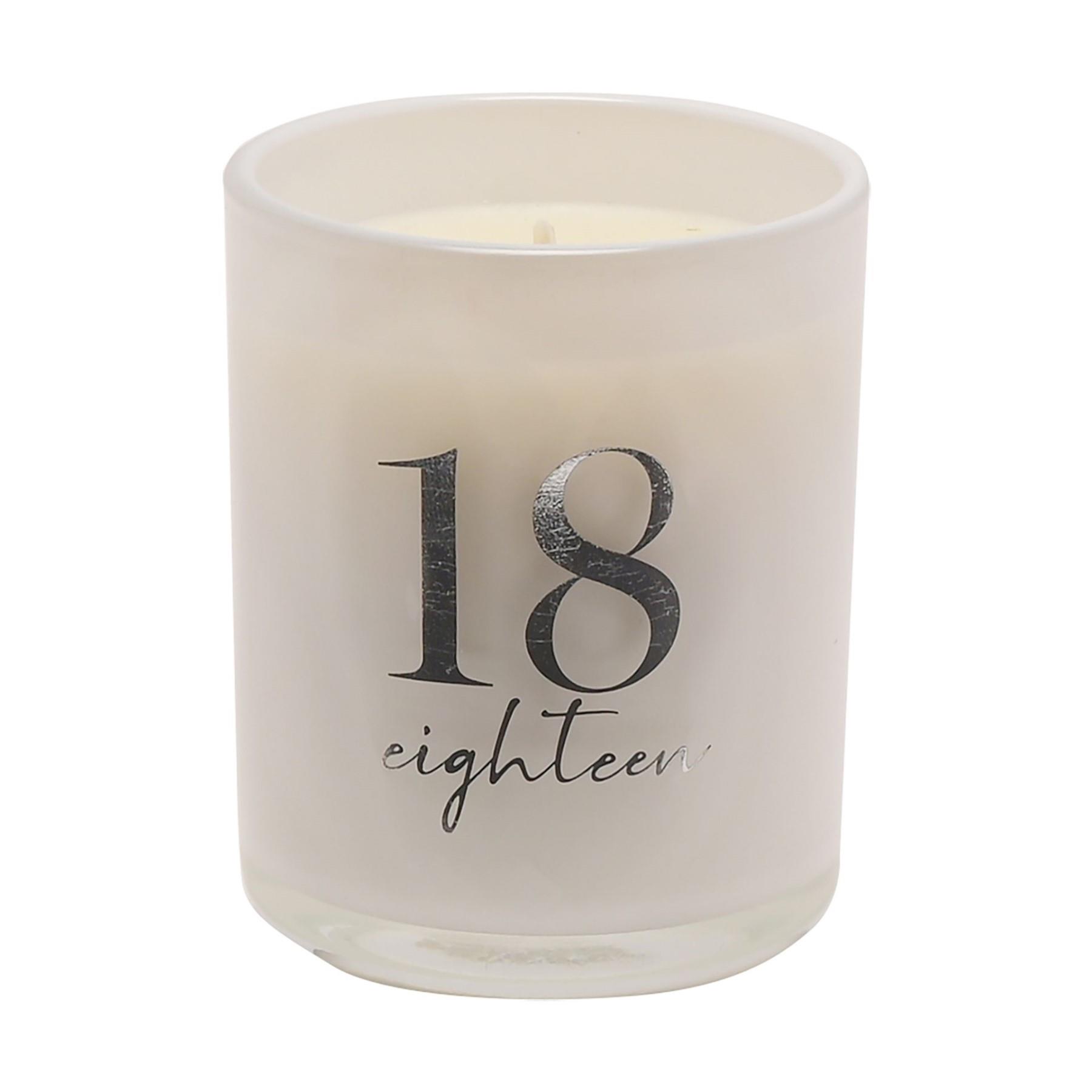 Birthday Champagne Scented Glass Candle with Silver Detail - 18