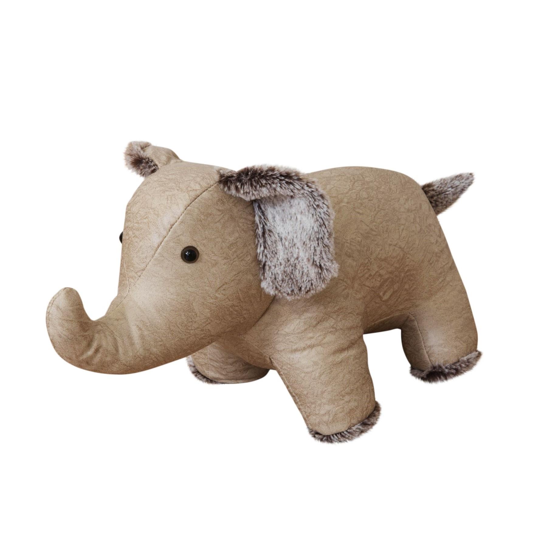 Animal Door Stop Decoration Ornament - Beige Elephant