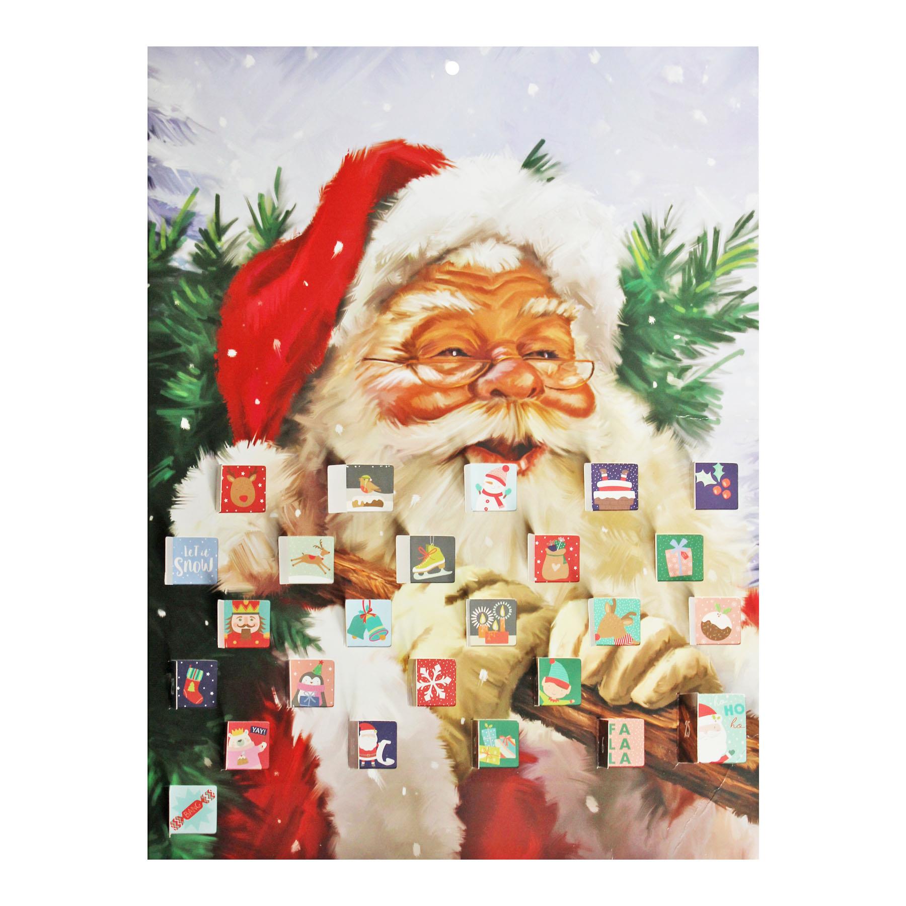 Paper Christmas Advent Calendar - 24 Windows - XK0040 Santa Tree Design