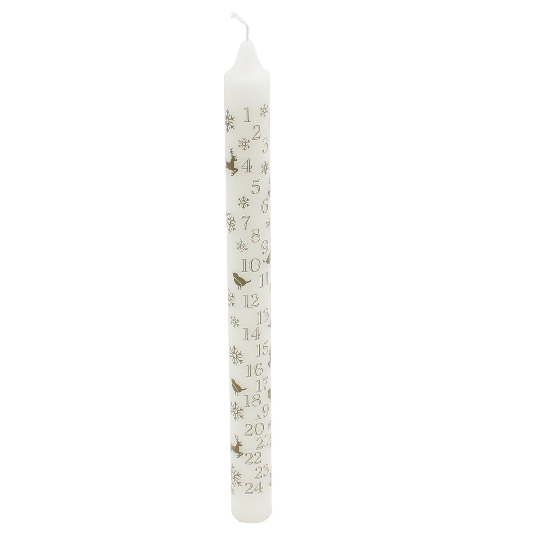 Christmas Tapered Countdown Advent Candle / Candle Holder - Choose Item
