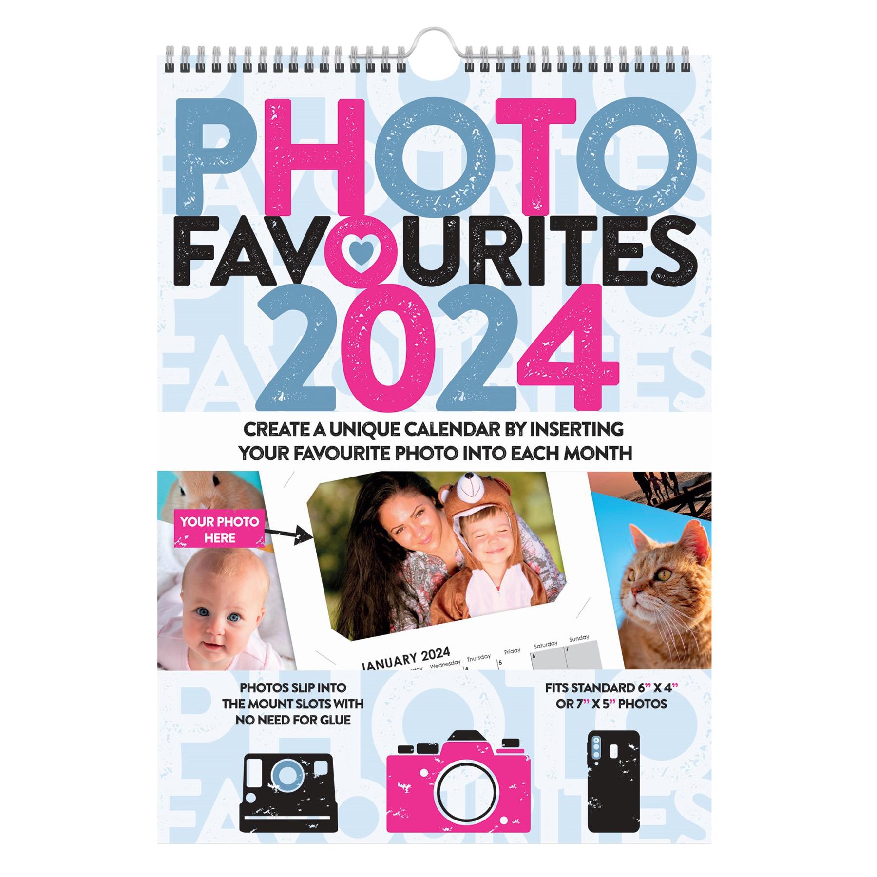 2024 A4 Photo Calendar DIY Personalise with 6'x4' or 7'x5' Photos - 1 Calendar