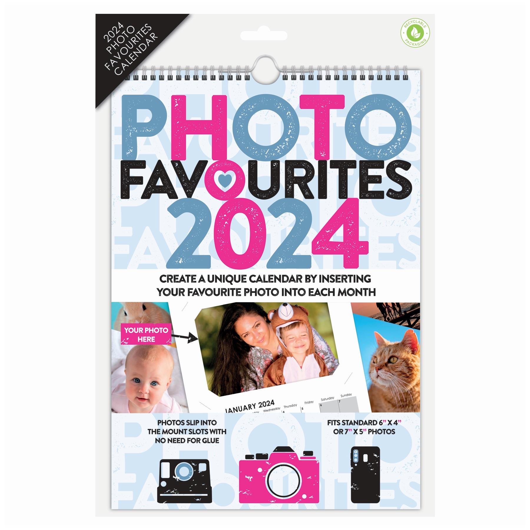 2024 A4 Photo Calendar DIY Personalise with 6'x4' or 7'x5' Photos - 1 Calendar