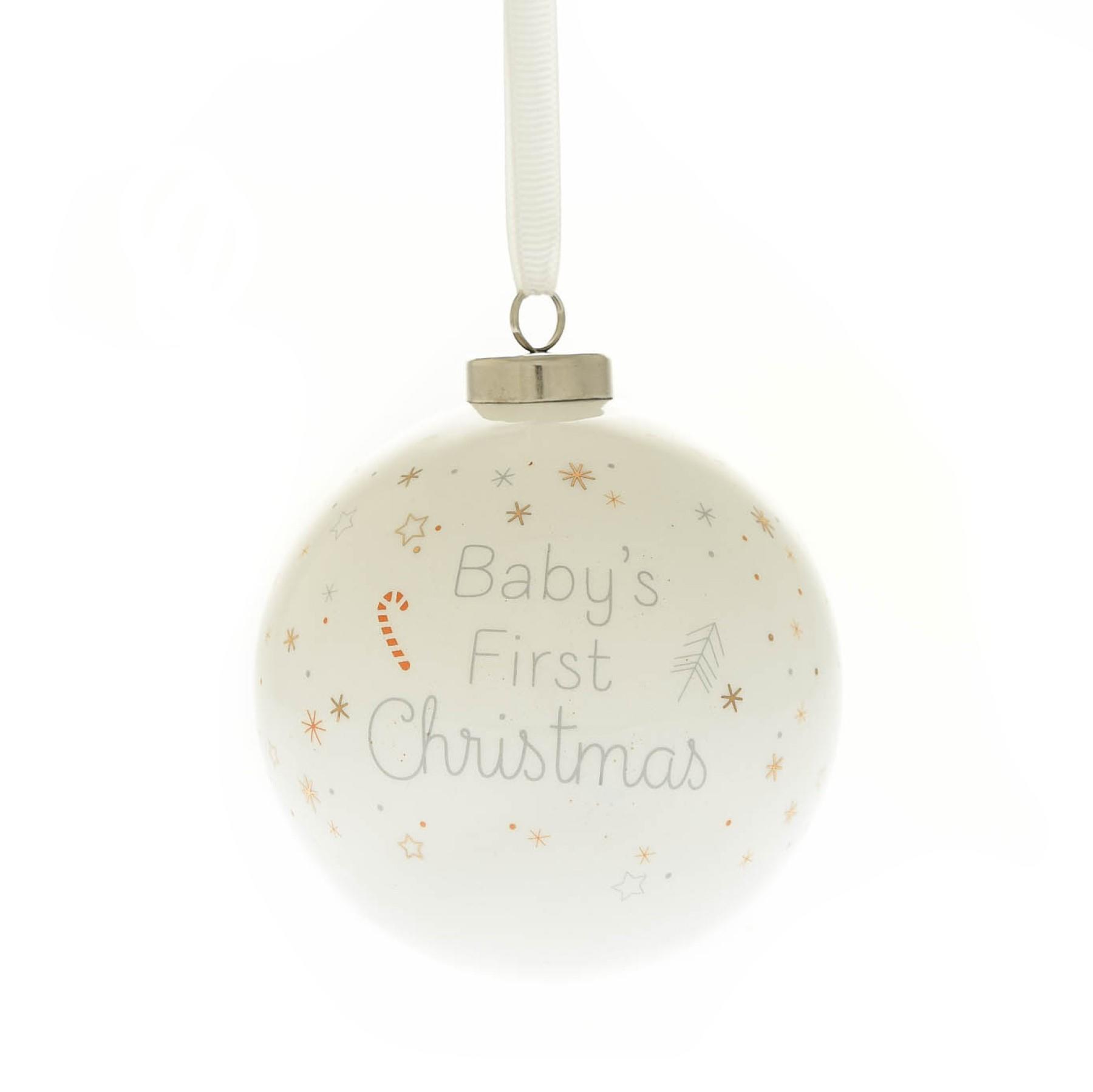 Baby's First Christmas Ceramic 90mm Bauble
