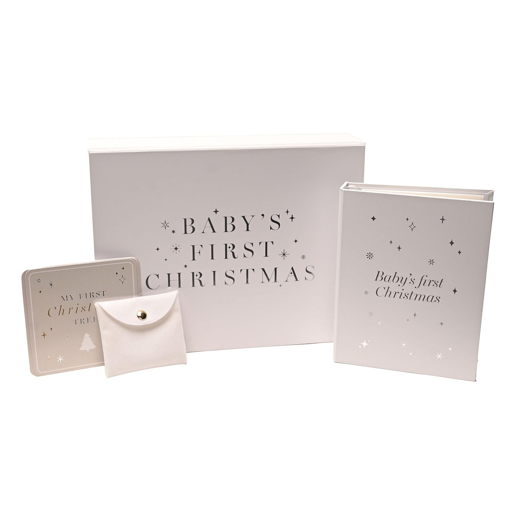 Unisex Baby's 1st Christmas Keepsake Memory Box Milestone Cards and Photo Album