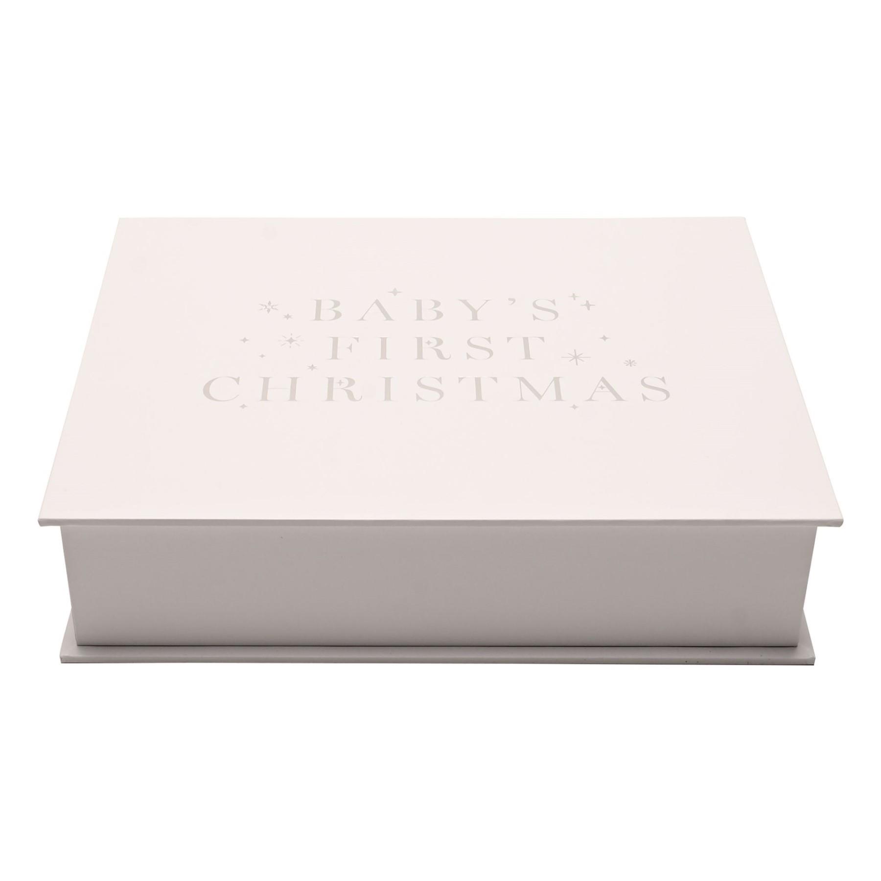 Unisex Baby's 1st Christmas Keepsake Memory Box Milestone Cards and Photo Album