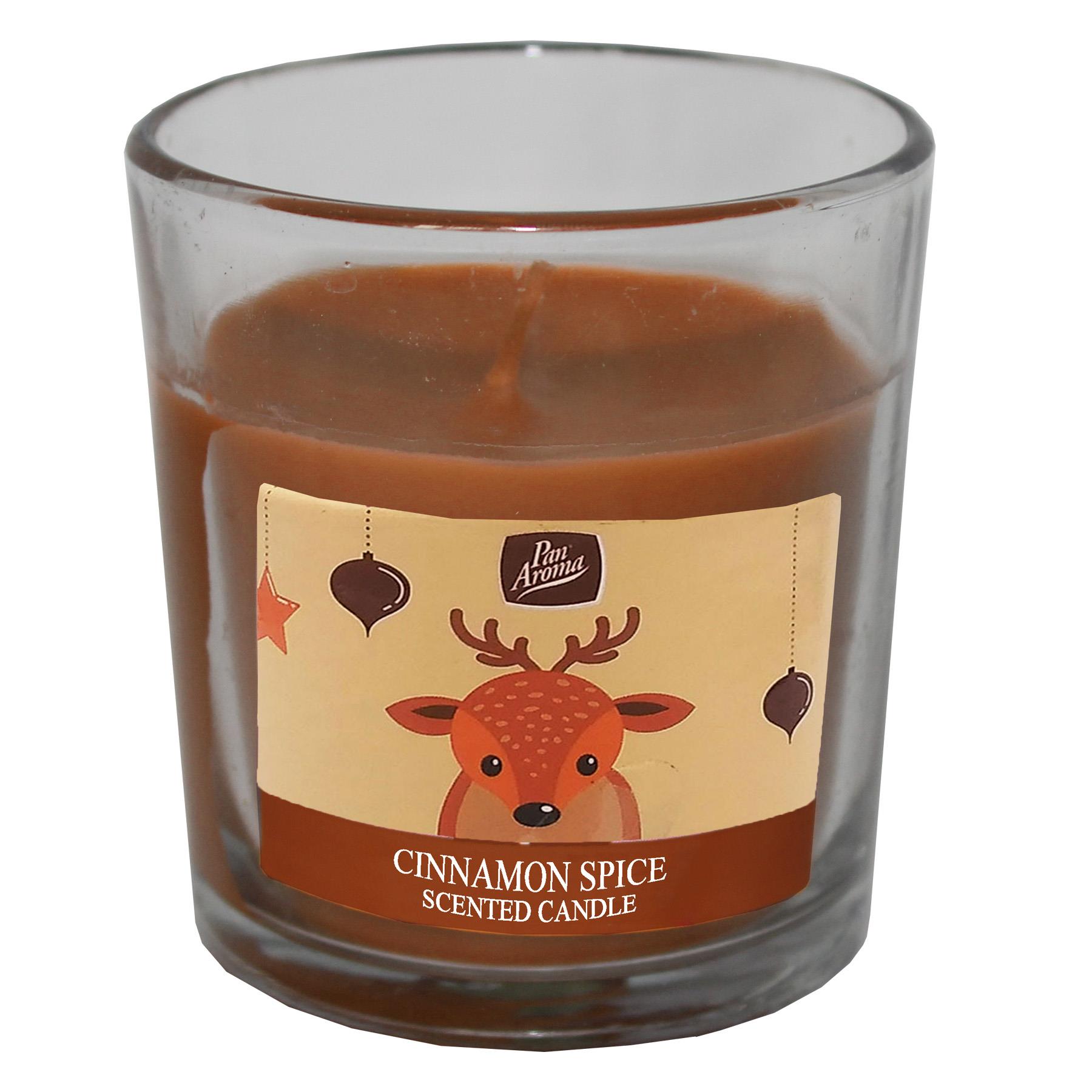 Christmas Scented Candle in Glass Jar Pan Aroma Cinnamon Spice