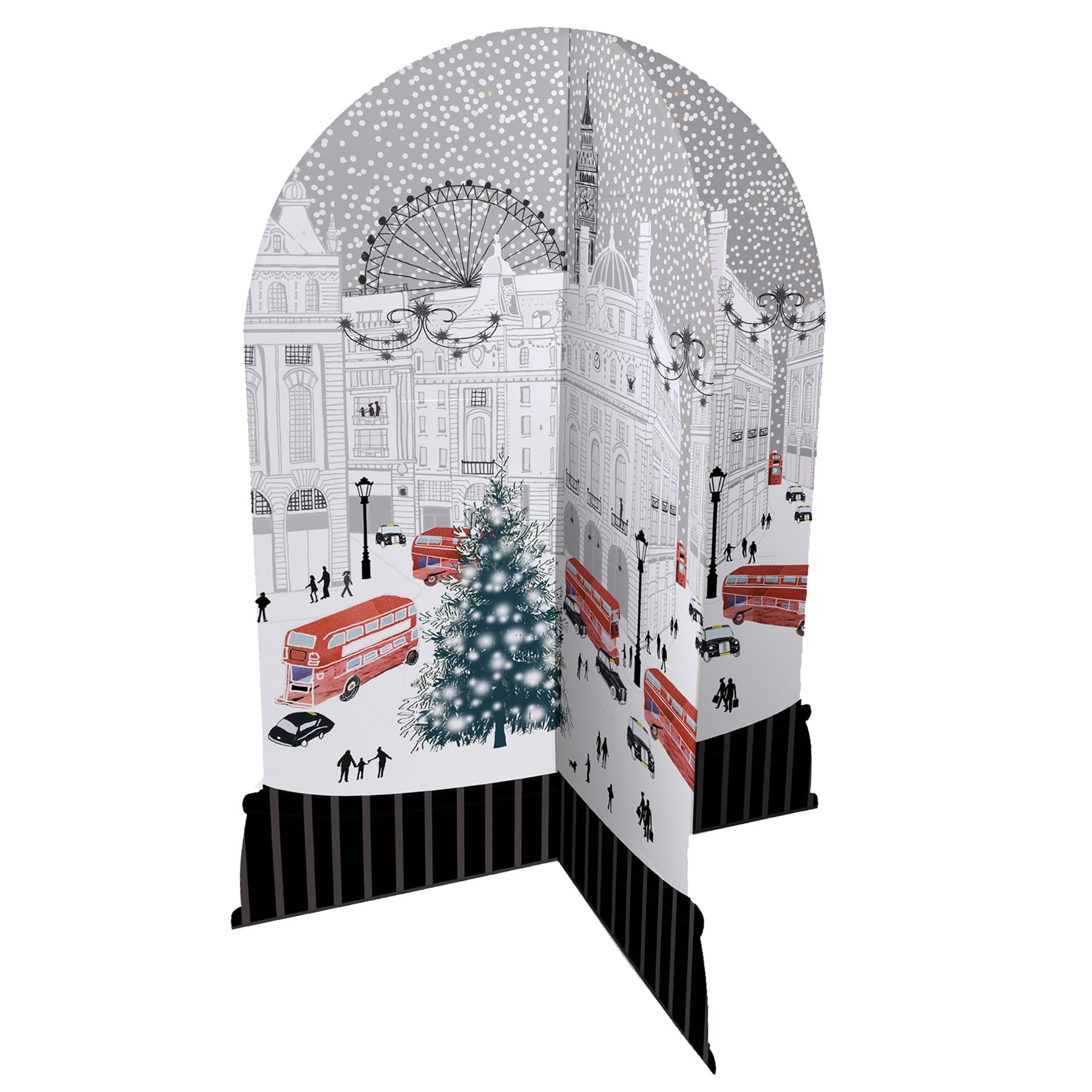 3D Christmas Advent Calendar with 24 Windows - London