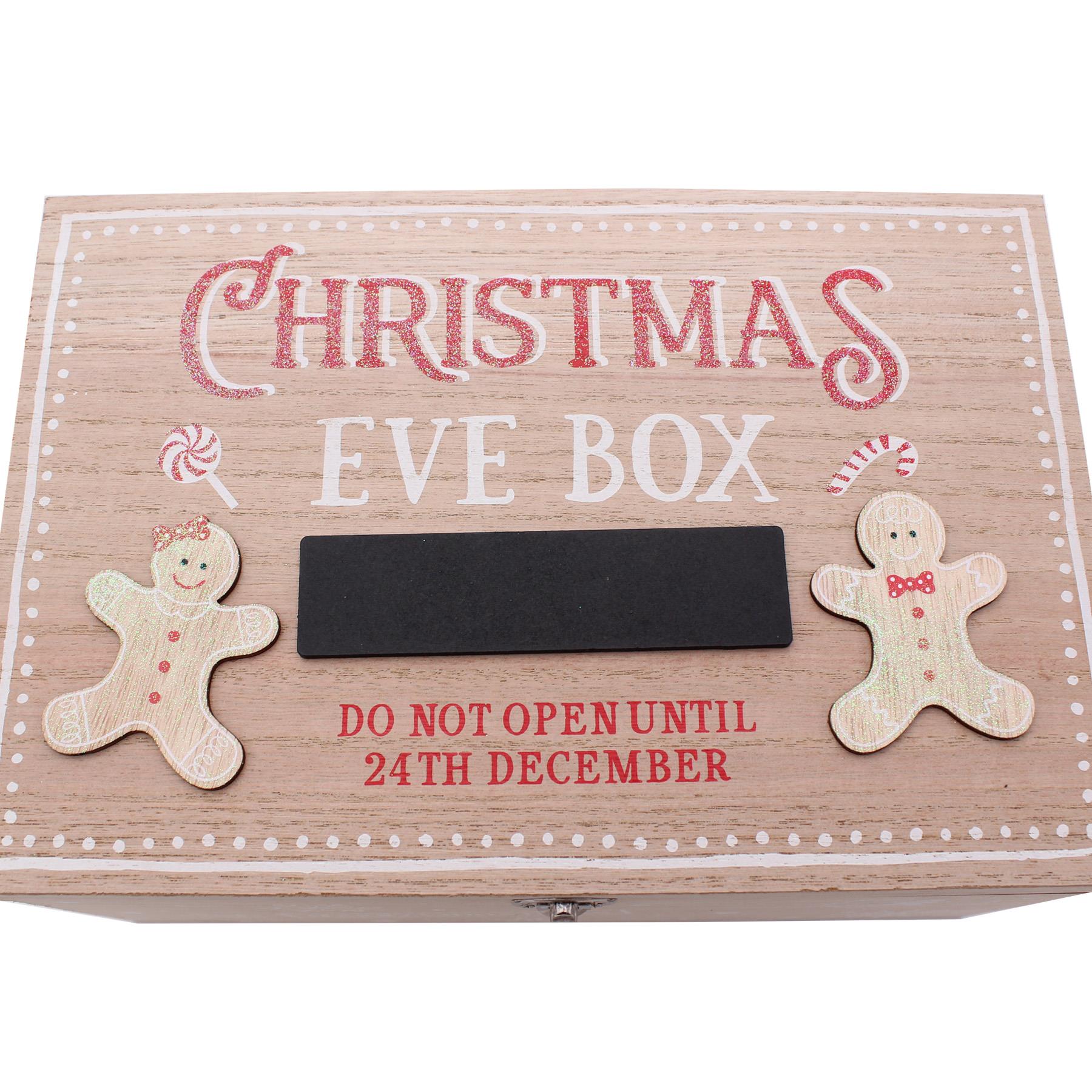 Christmas Eve Gift Box Gingerbread Wooden