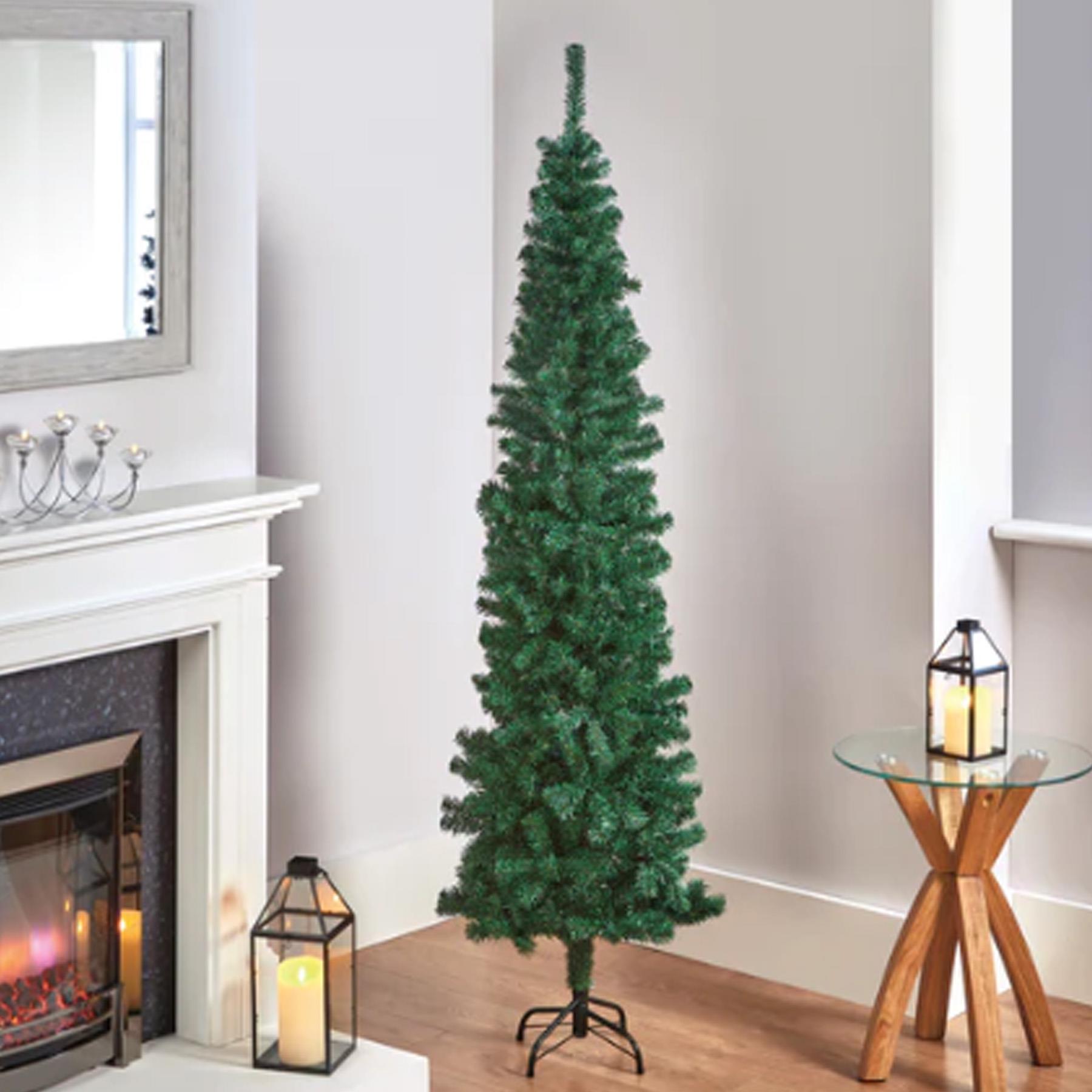 Artificial Slim Fit Christmas Tree 2 Metre Spruce Pine with Metal Stand