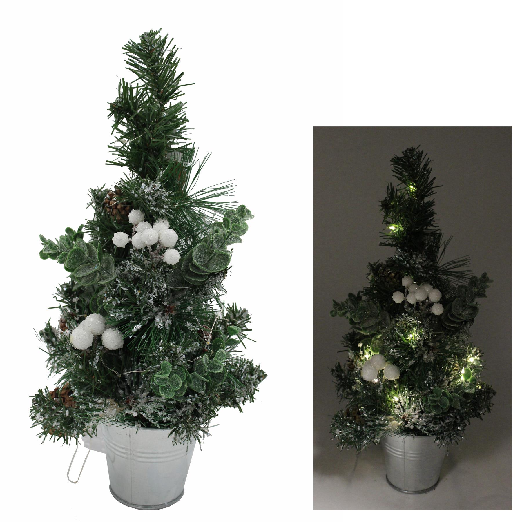 Christmas Tree with Decorations 40cm Pre-Lit Artificial Mistletoe
