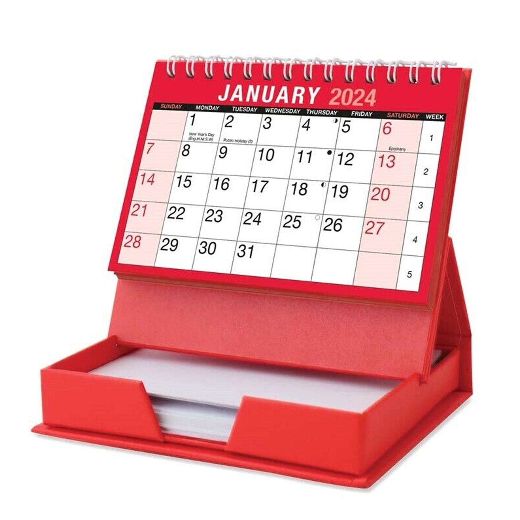 2024 Month to View Desktop Calendar and Memo Pad