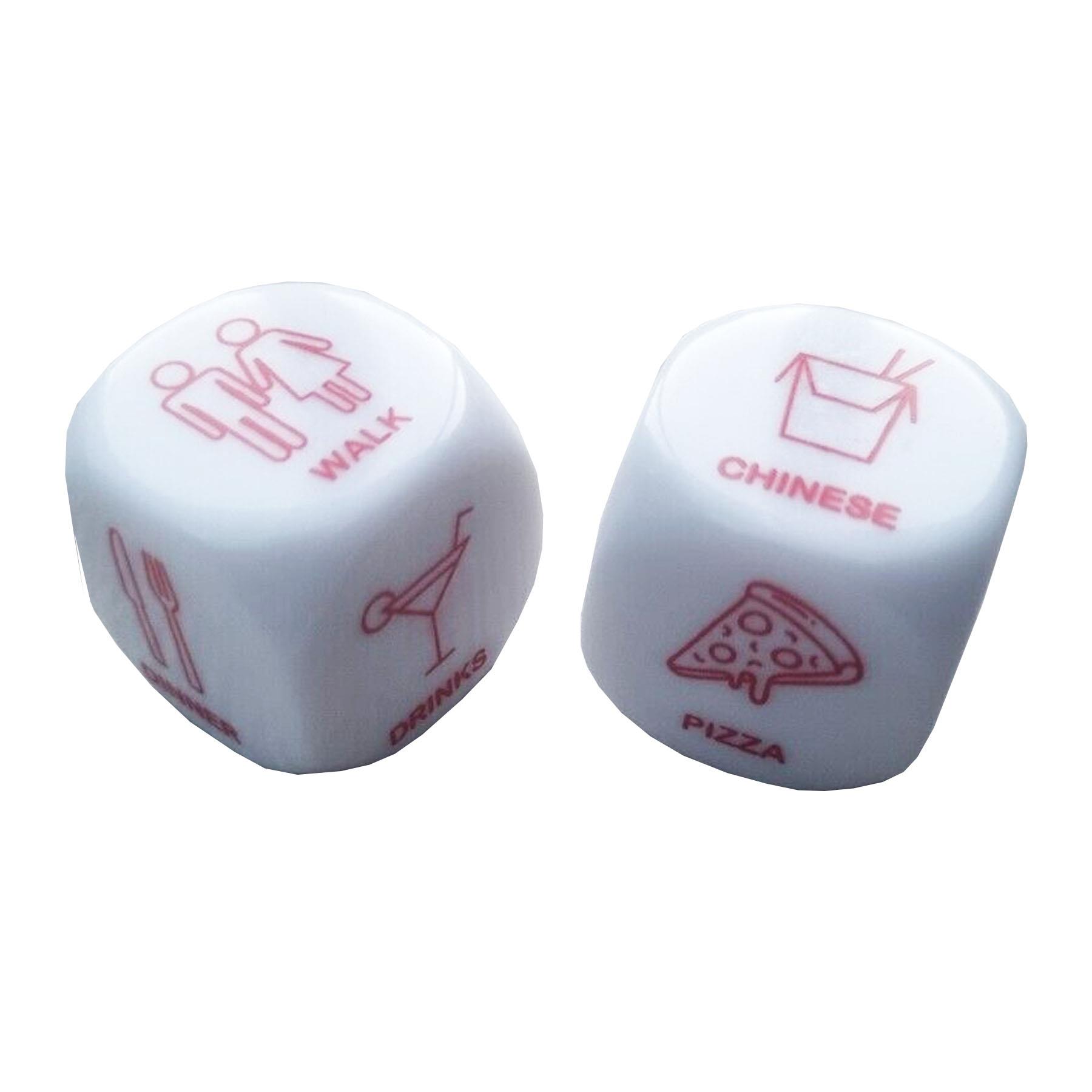 Valentines Date Deciding Dice Set of 2 Spontaneous Activity and Food Choices