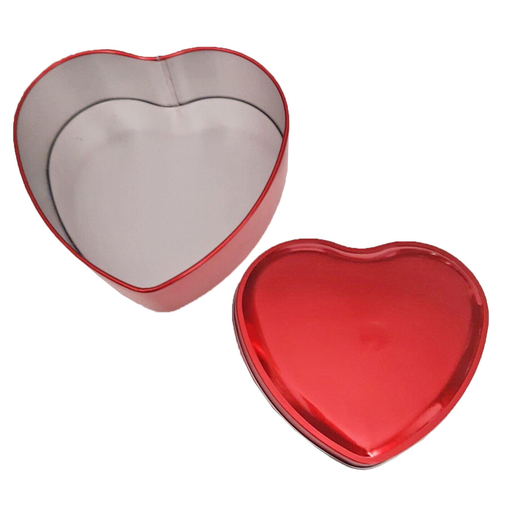 Valentines Red Heart Metal Storage Tin 12cm