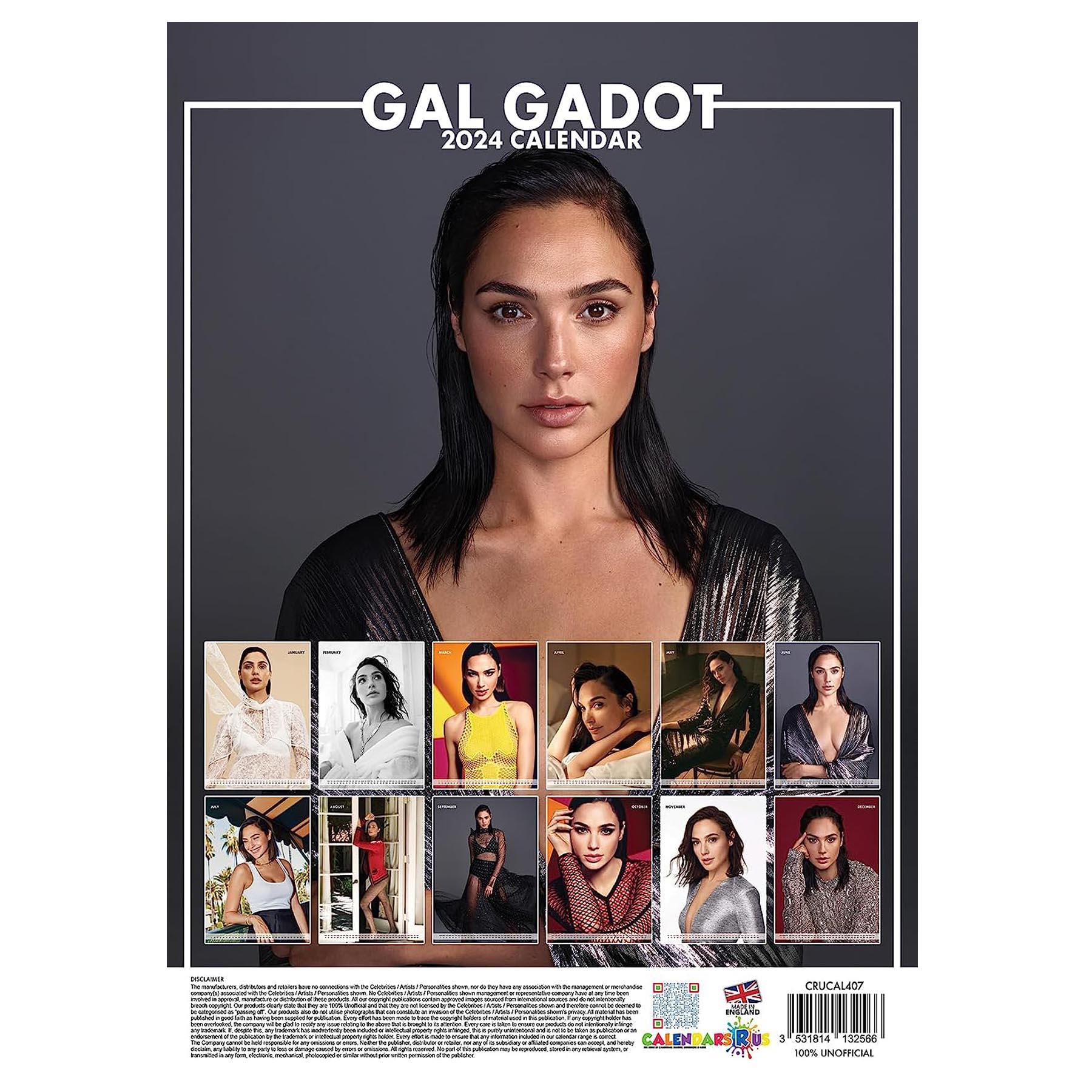 Gal Gadot 2024 Calendar, Month To View A3 Wall Celebrity Calendar