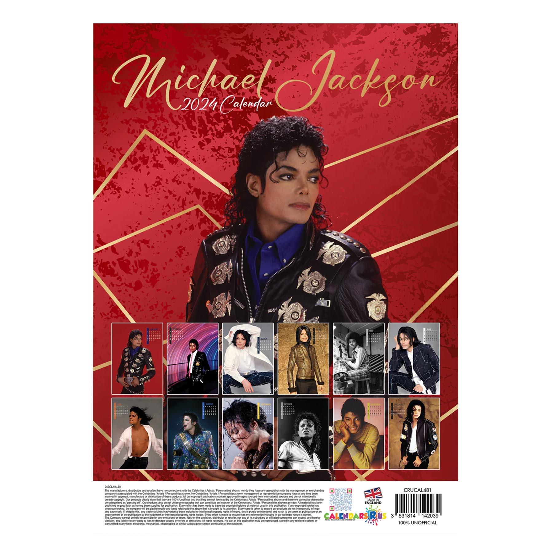 Michael Jackson 2024 Calendar, Month To View A3 Wall Celebrity Calendar