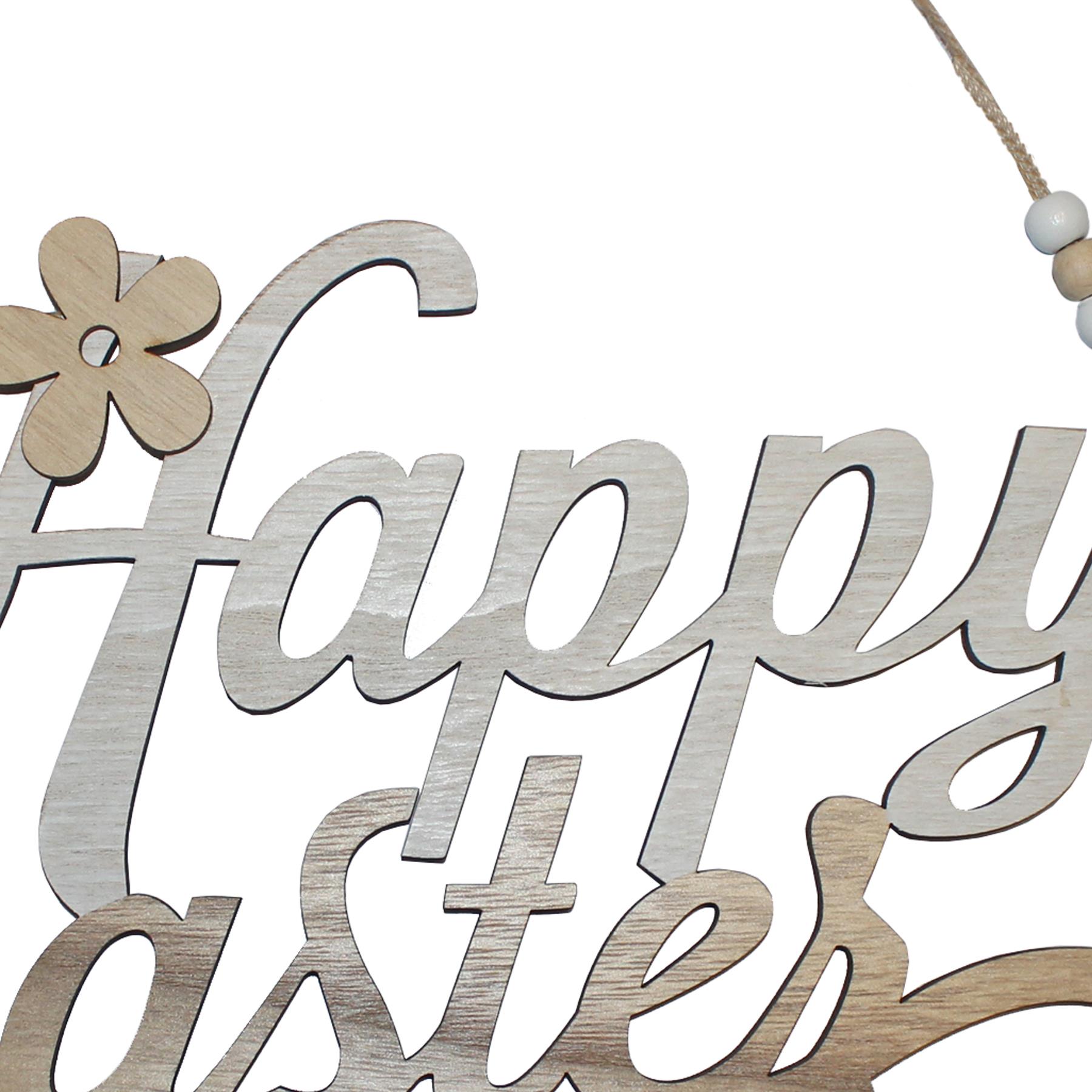Easter Art Deco Decorations, Room Ornament - 30cm Happy Easter Hanging Sign
