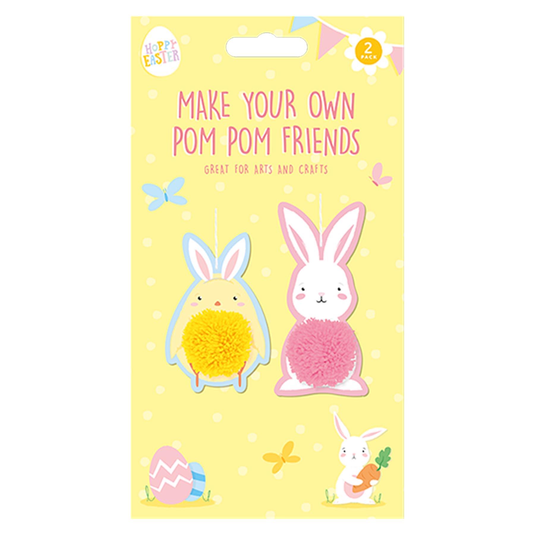 Easter Decorations, Bonnet Making, Arts and Crafts - Make Your Own Pom Pom Friends