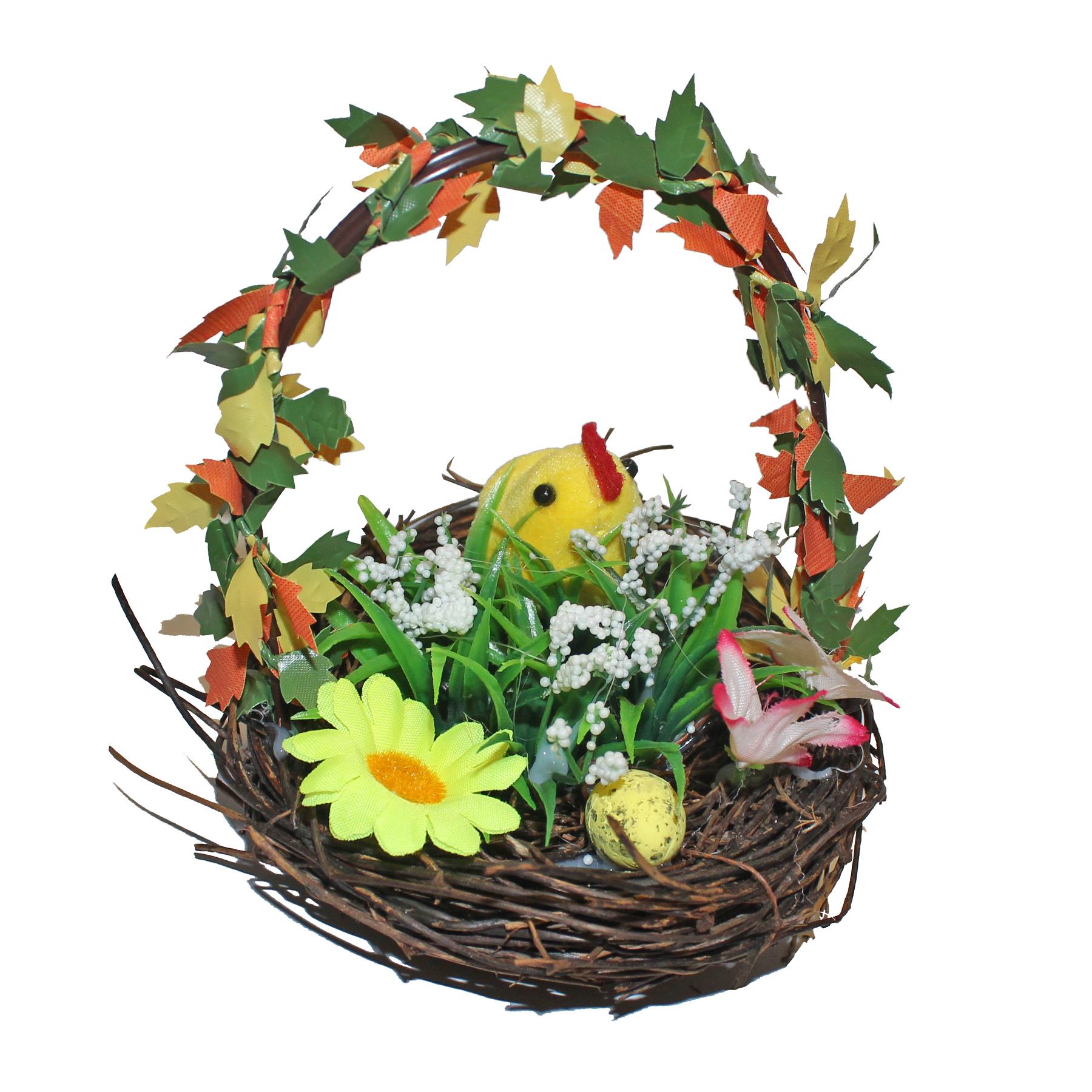 Easter Decorations, Bonnet Making, Arts and Crafts - Nest Basket with Chick