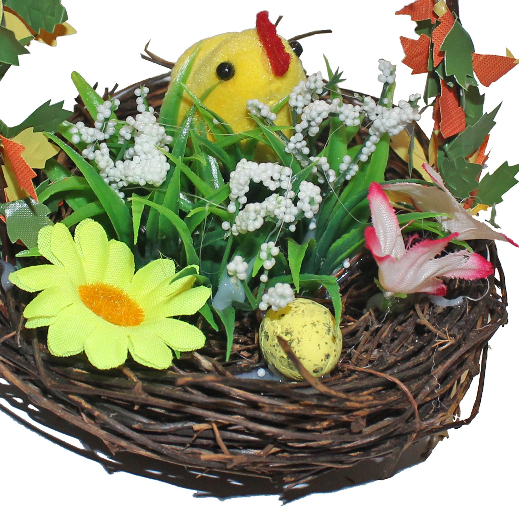 Easter Decorations, Bonnet Making, Arts and Crafts - Nest Basket with Chick