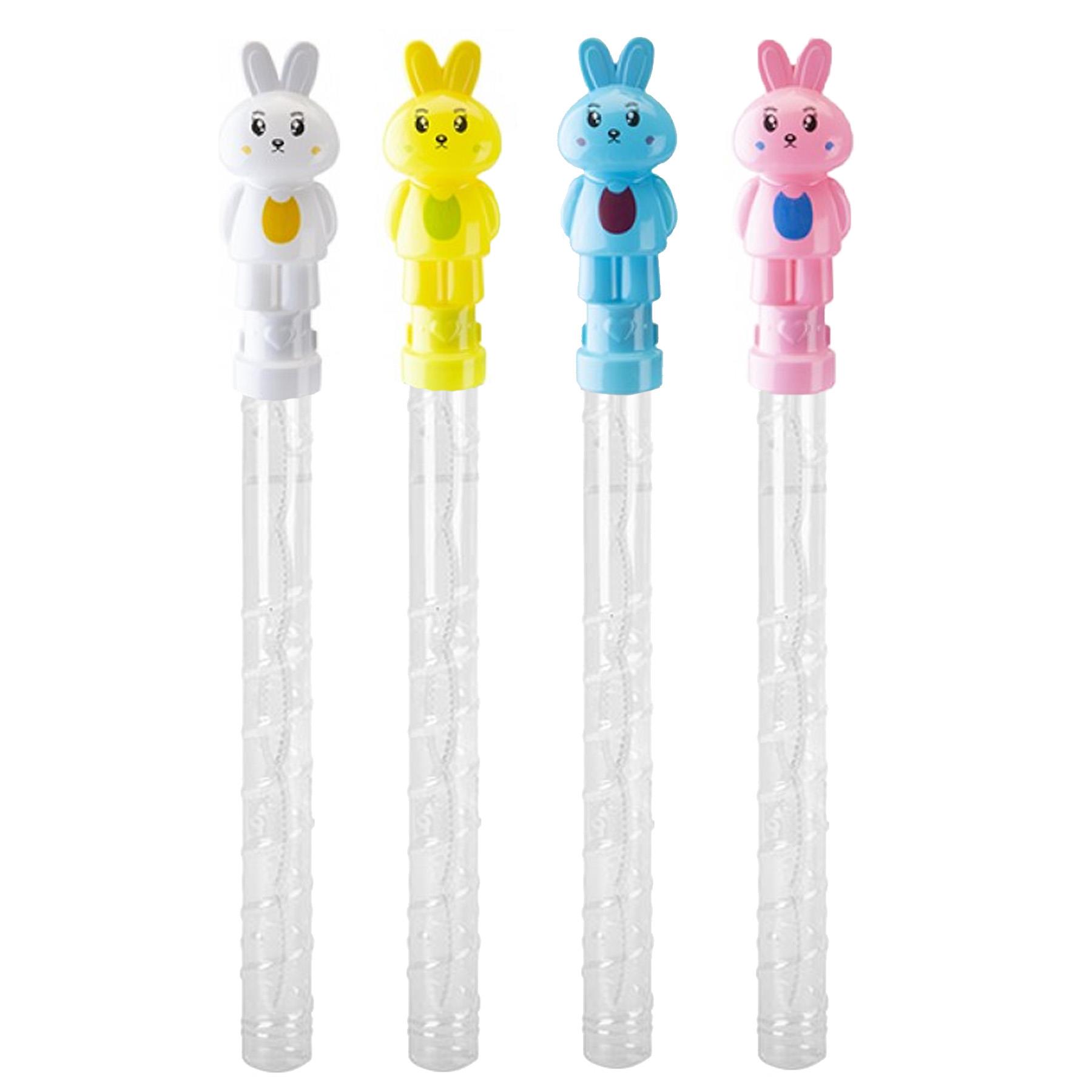 Easter Egg Hunt Accessories and Games - Bunny Bubble Wand Set of 4