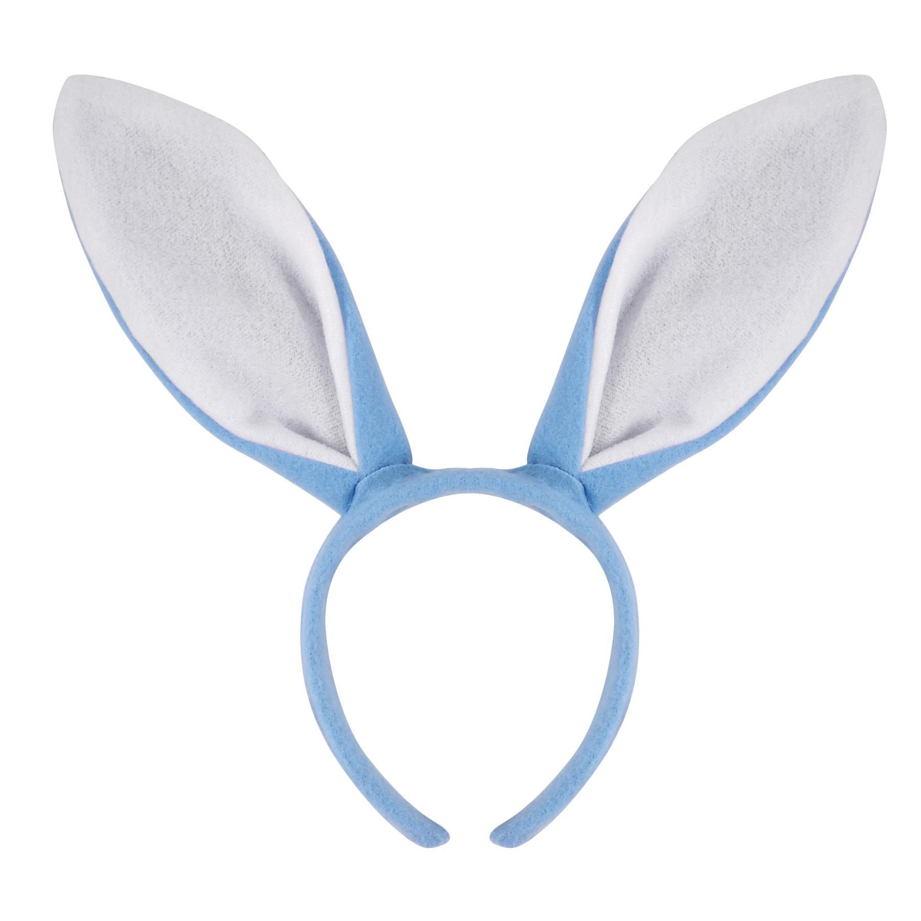 Easter Novelty Dress up - White / Blue Bunny Ears Headband