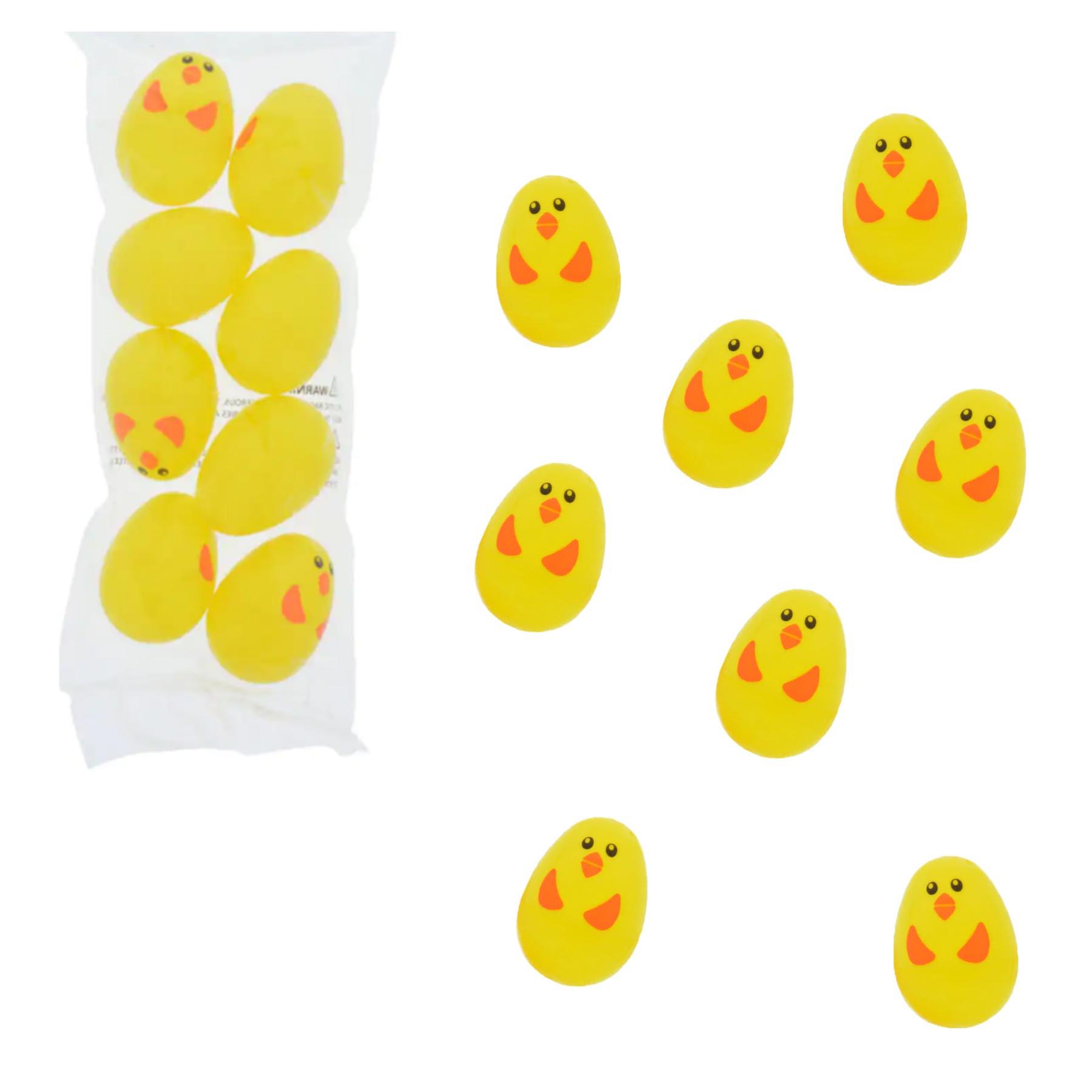 Easter Egg Hunt Accessories and Games - 8 Pack Fillable Chick Eggs