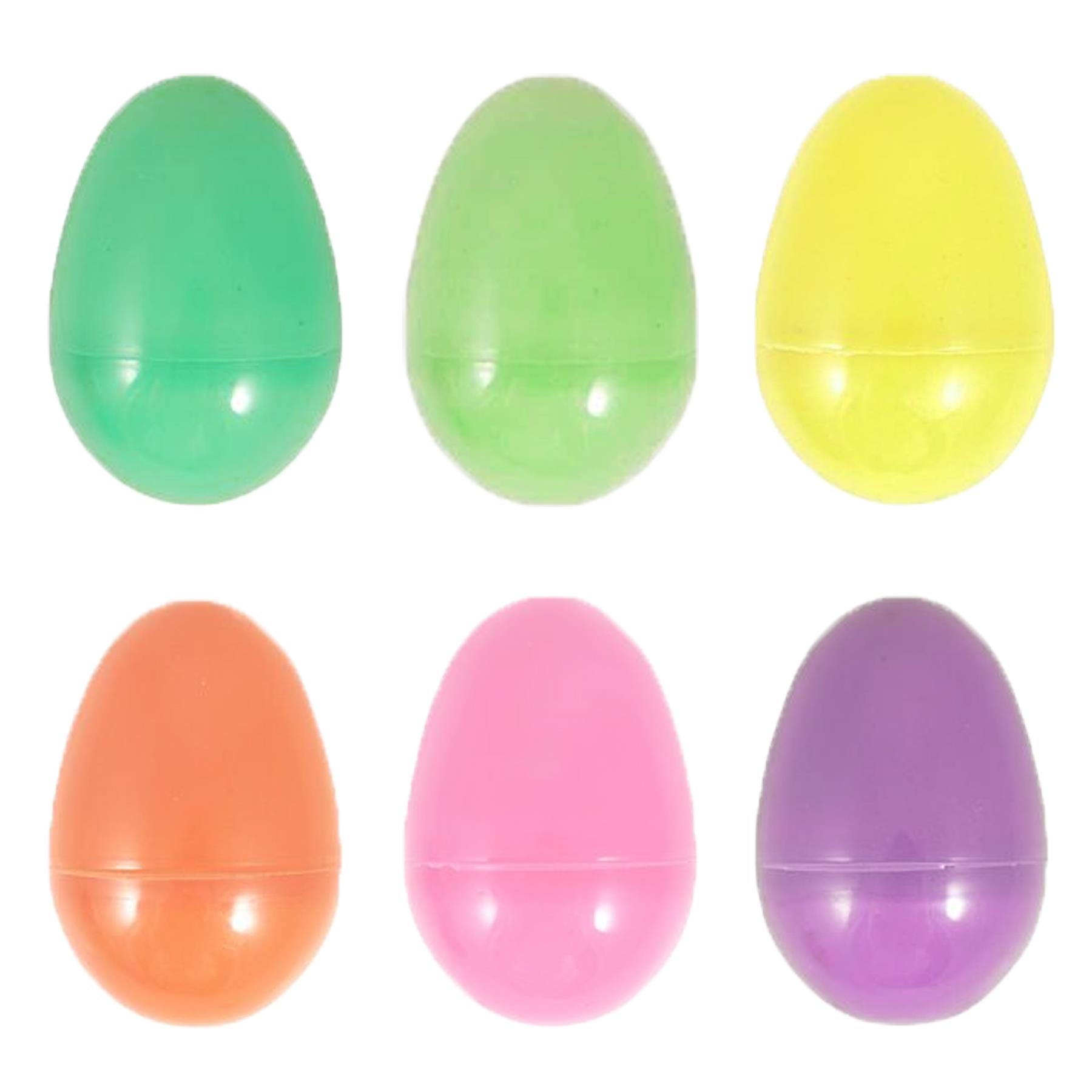 Easter Egg Hunt Accessories and Games - 6 Pack Plastic Fillable Eggs