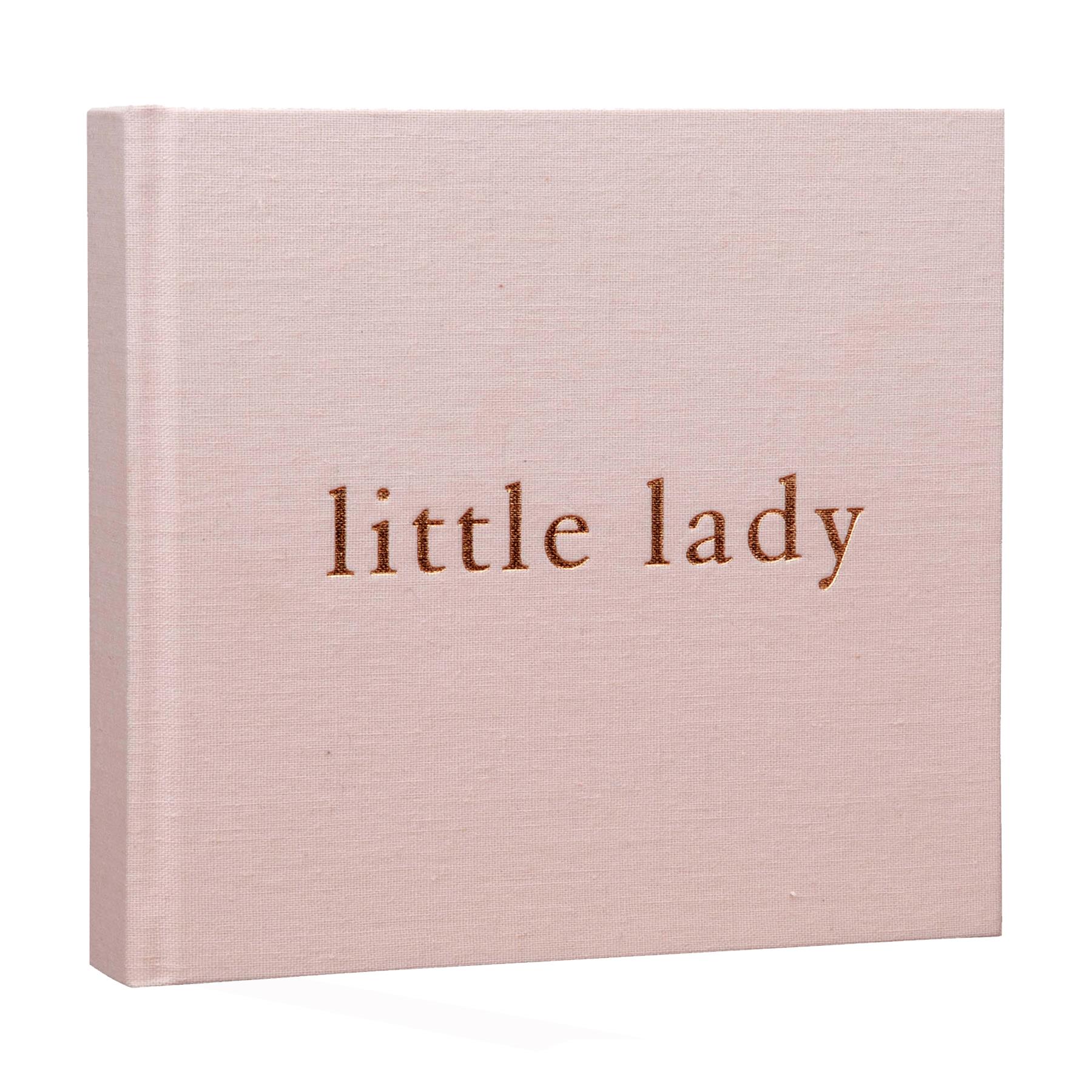 Bambino Pink Linen Cover Photo Album 50 6x4 Pictures - Little Lady
