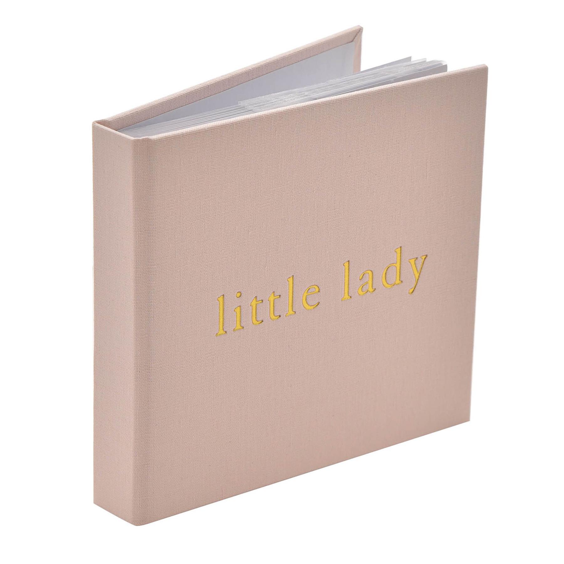 Bambino Pink Linen Cover Photo Album 50 6x4 Pictures - Little Lady