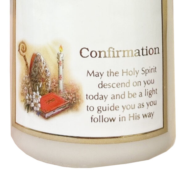 Pillar Candle Baptism Communion and Confirmation 15cm 3 in 1 Gift Wrapped