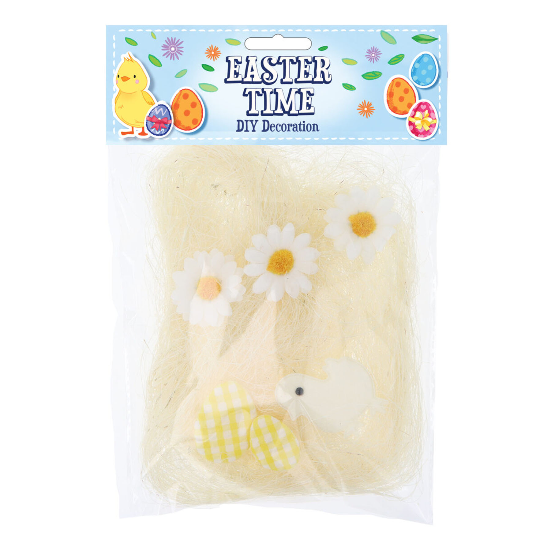 Easter Decorations Cream Grass, Chicks and Eggs Ideal for Bonnet Making