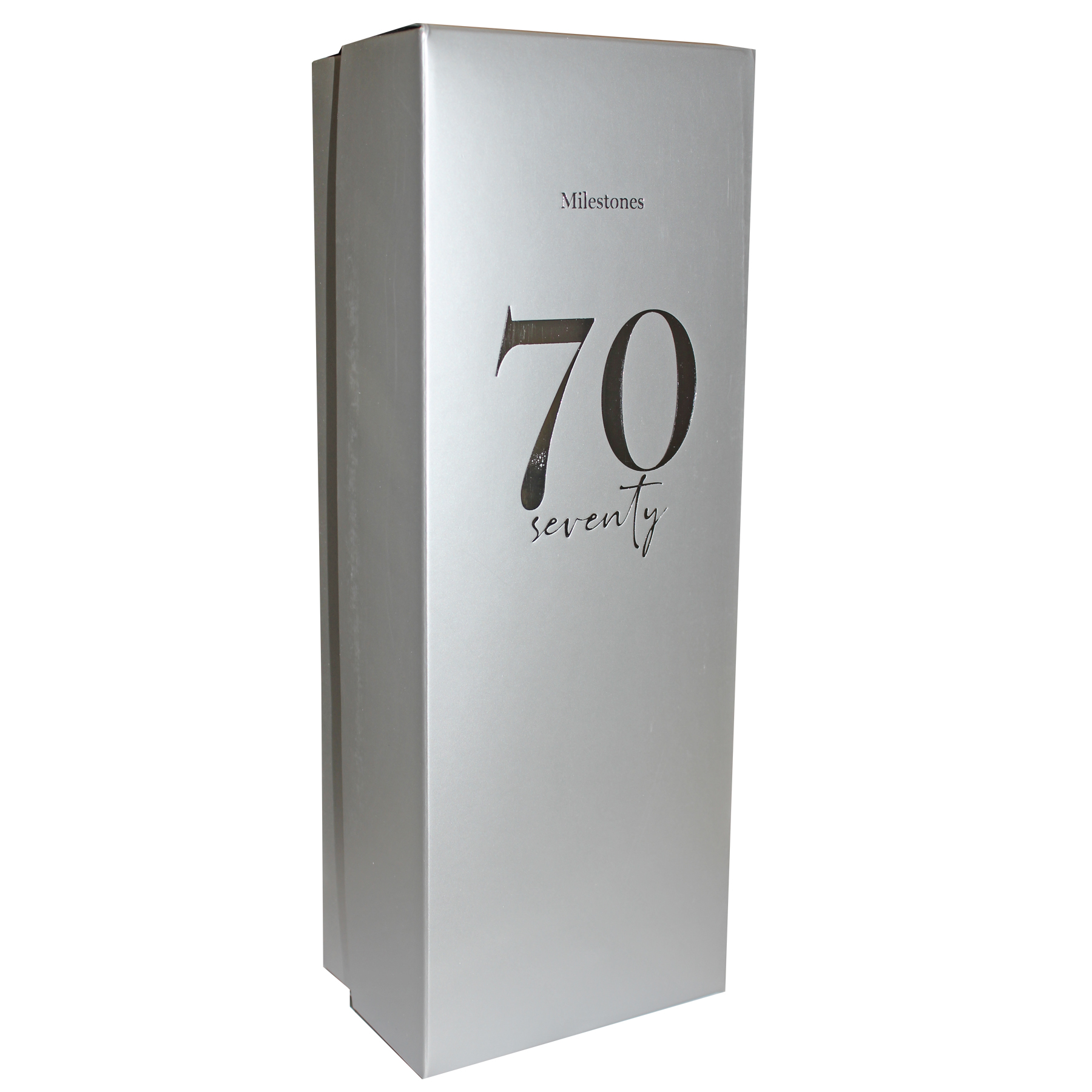 Birthday Champagne Flute Glass with Silver Detail - 70