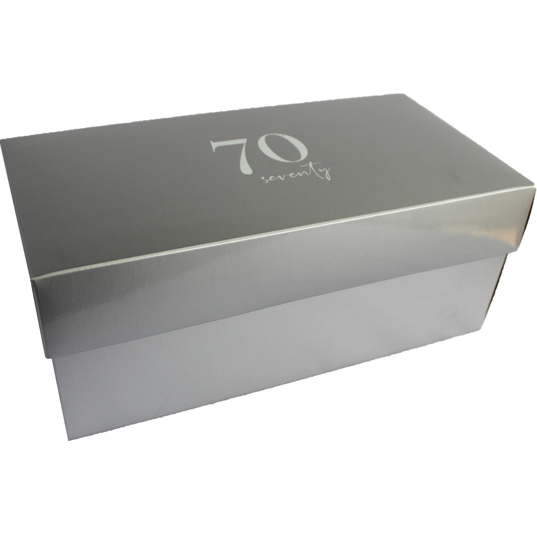 Cut Glass Whisky Tumbler and Coaster Set Gift Box - 70th Birthday