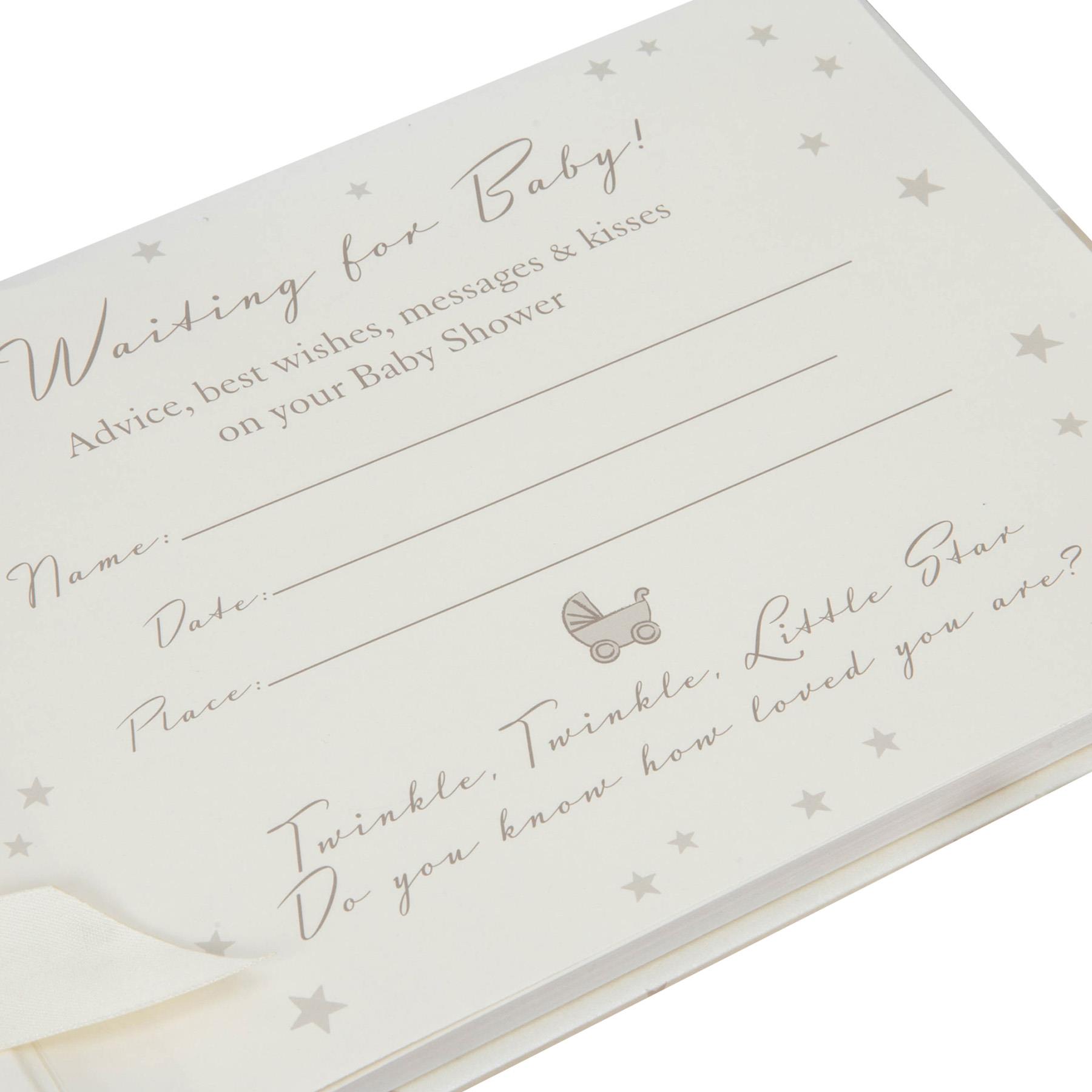 Bambino Baby Shower Guest Book – with icons diamantes
