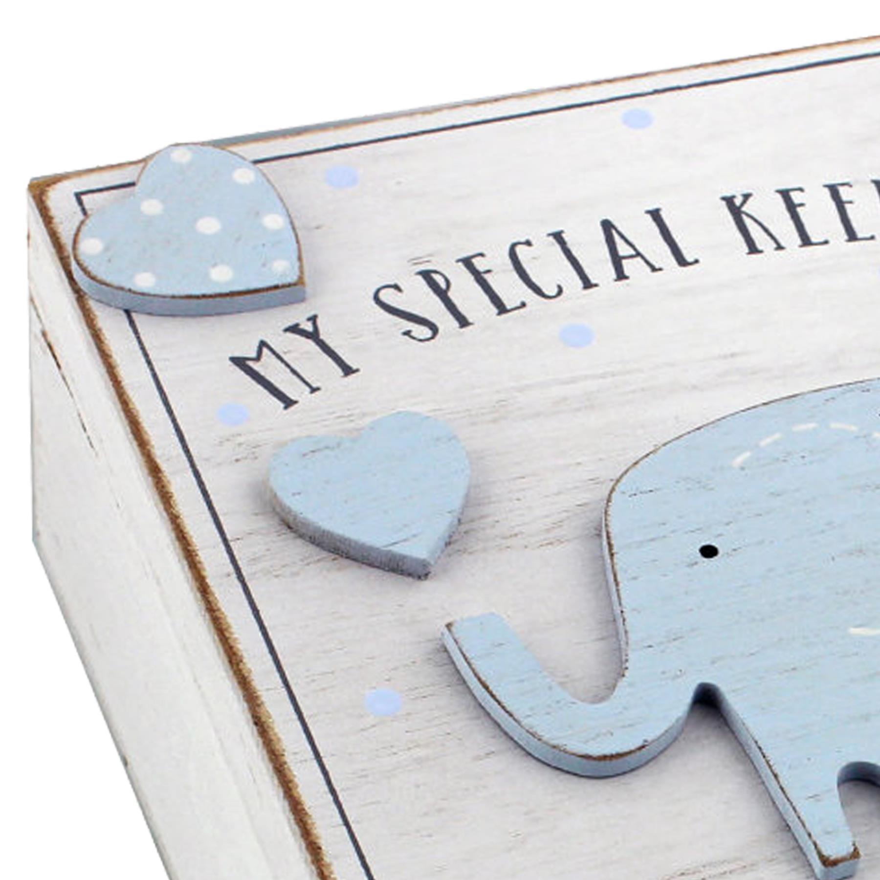 image344603385.jpg My Special Keepsakes Box MDF New Baby Gift White and Blue