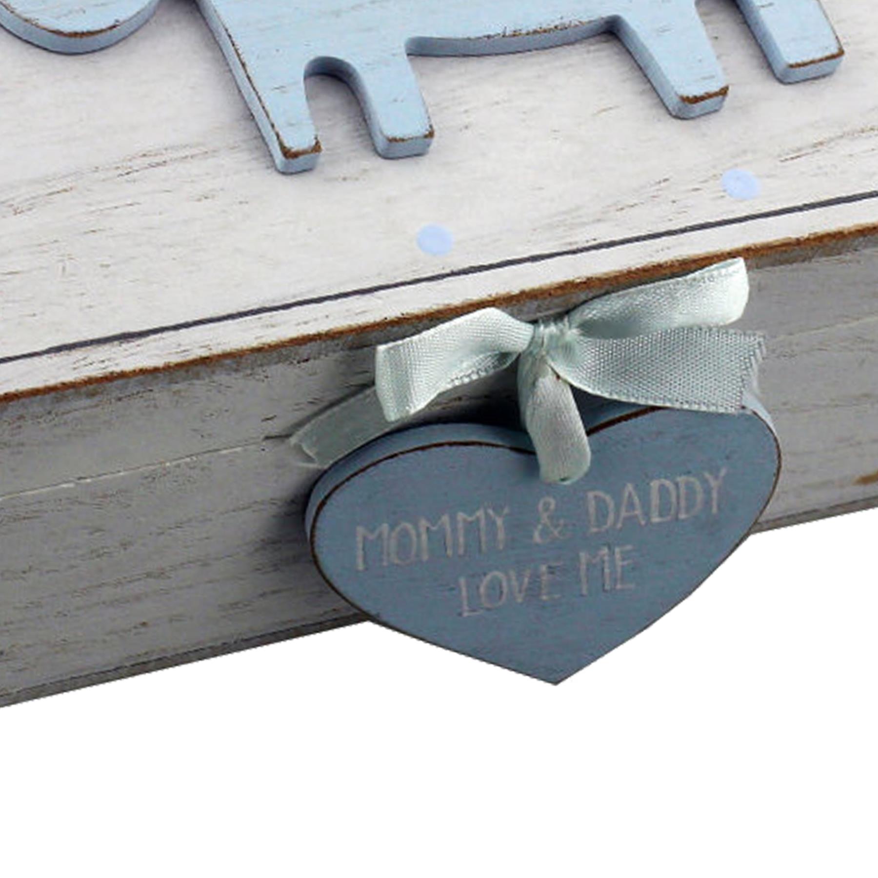 image344603387.jpg My Special Keepsakes Box MDF New Baby Gift White and Blue