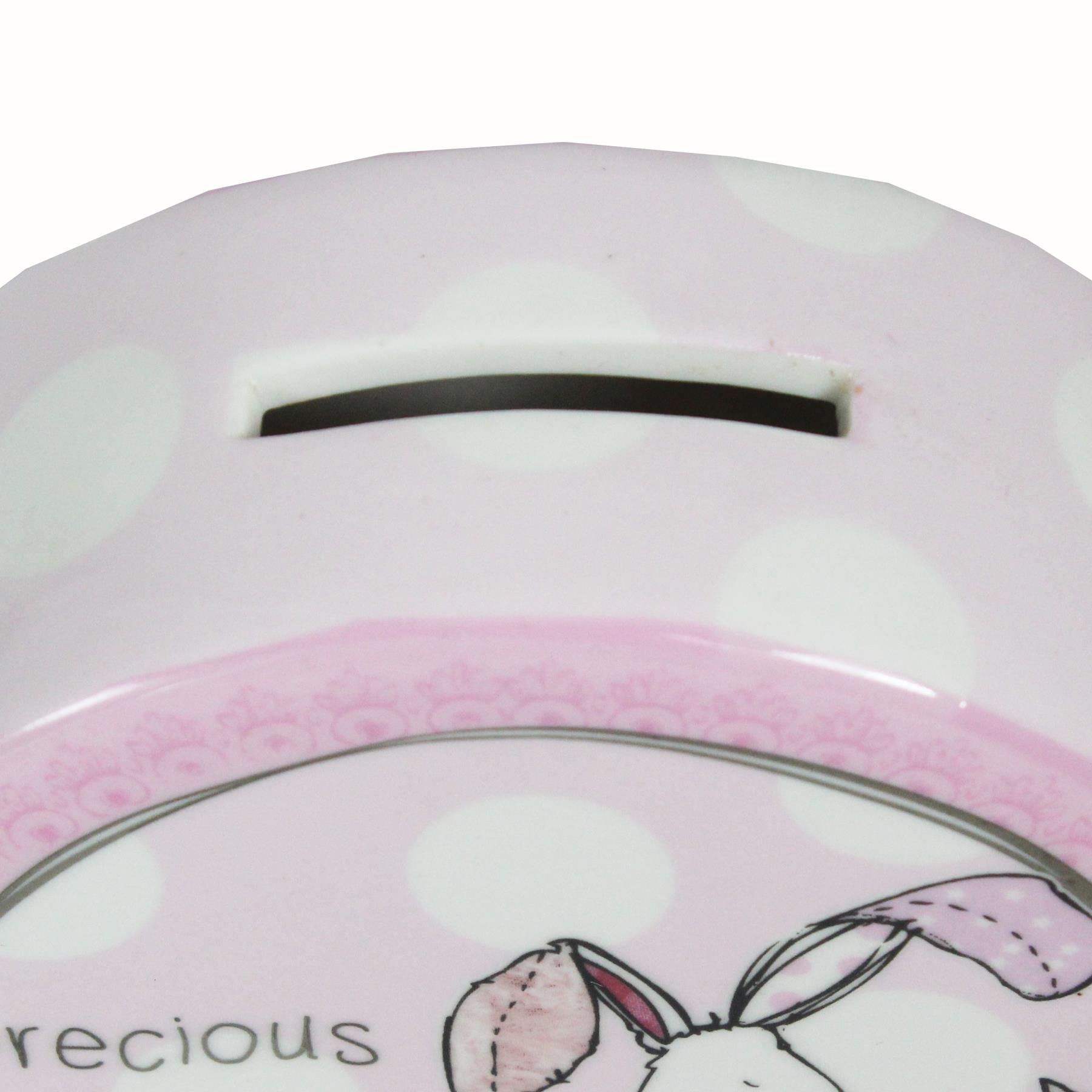 New Baby Ceramic Money Box Little Miracles by Tracey Russell - Girl