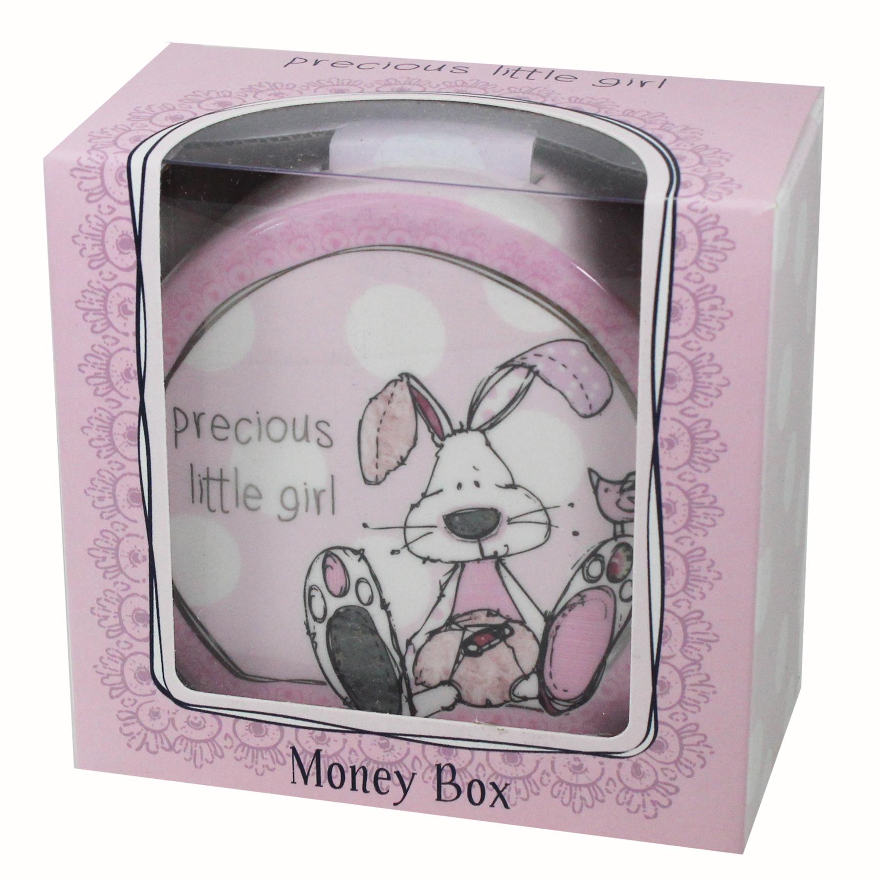 New Baby Ceramic Money Box Little Miracles by Tracey Russell - Girl