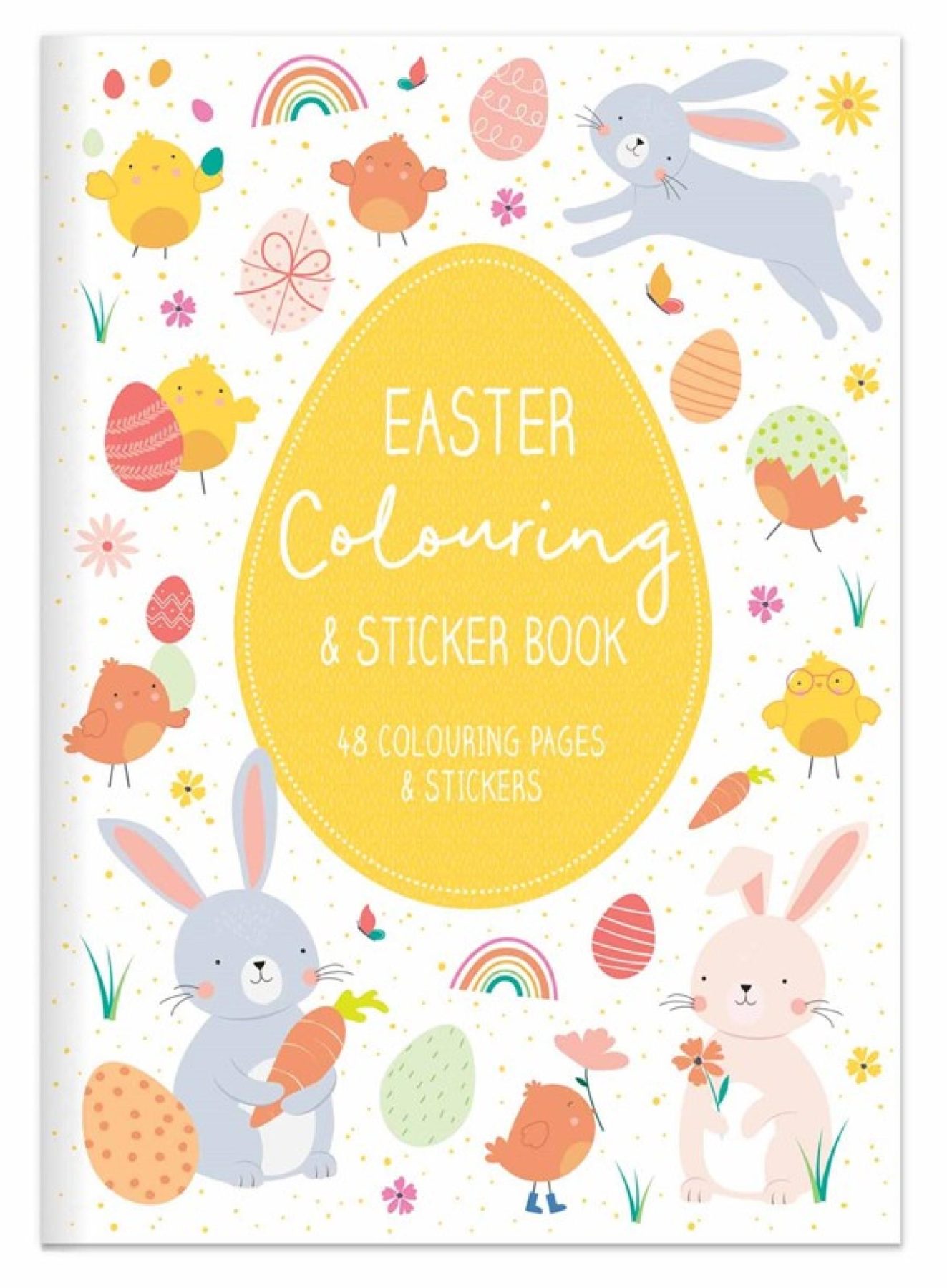 Easter Colouring Book with Stickers 48 Pages Arts and Crafts