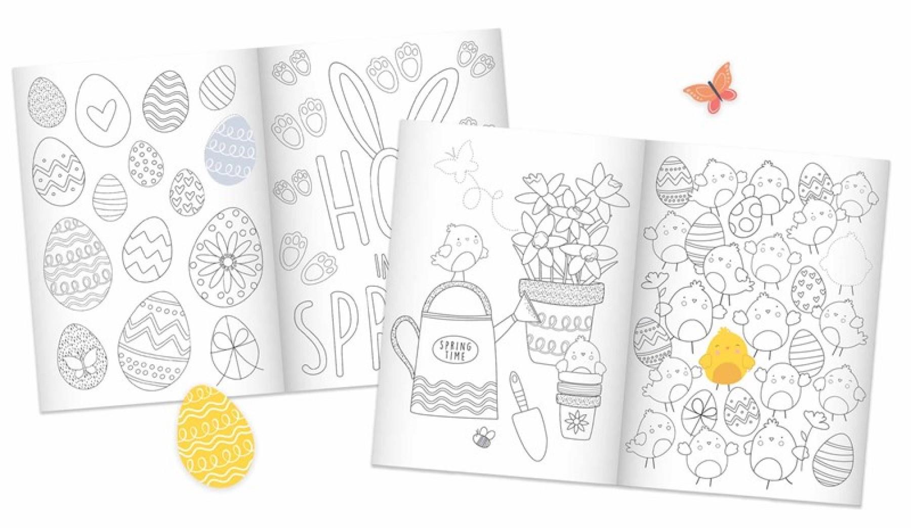 Easter Colouring Book with Stickers 48 Pages Arts and Crafts