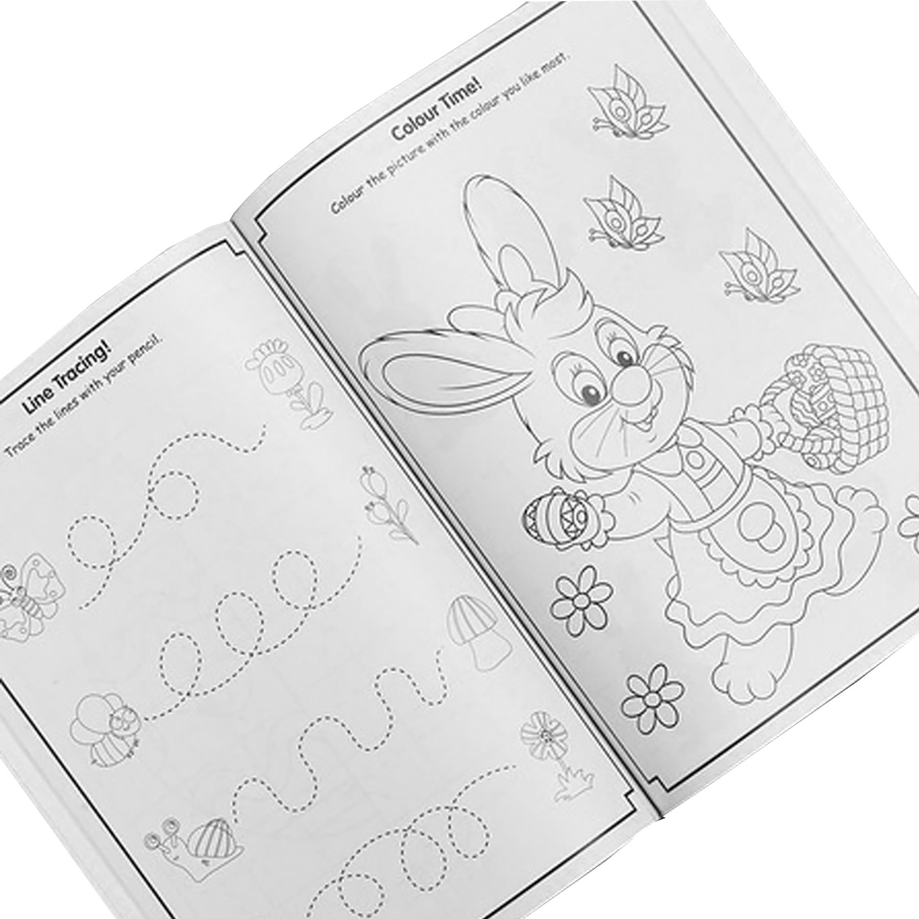 Easter Activity Book with Stickers 48 Pages Colouring Puzzles Dot to Dots Arts and Crafts