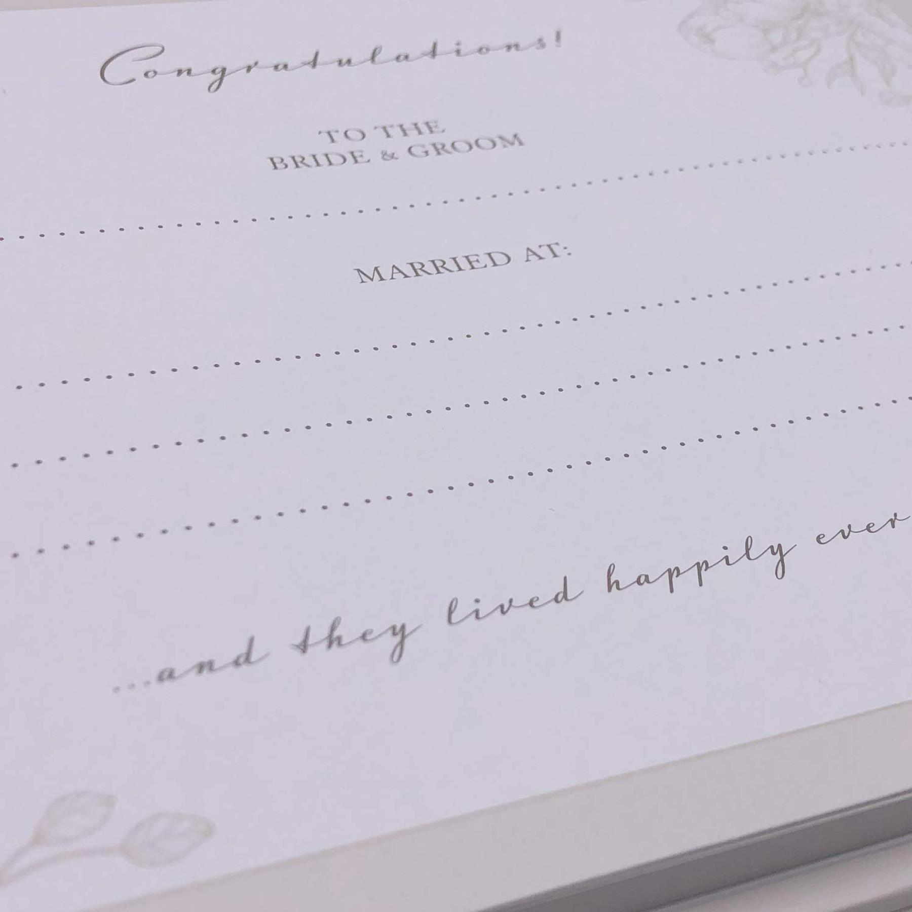 Amore Grey Floral Wedding Photo Album 50 4"x6" Pictures