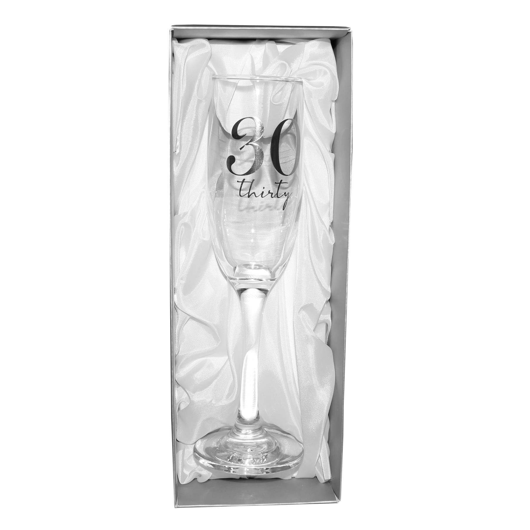 image392731475.jpg Birthday Champagne Flute Glass with Silver Detail - 30