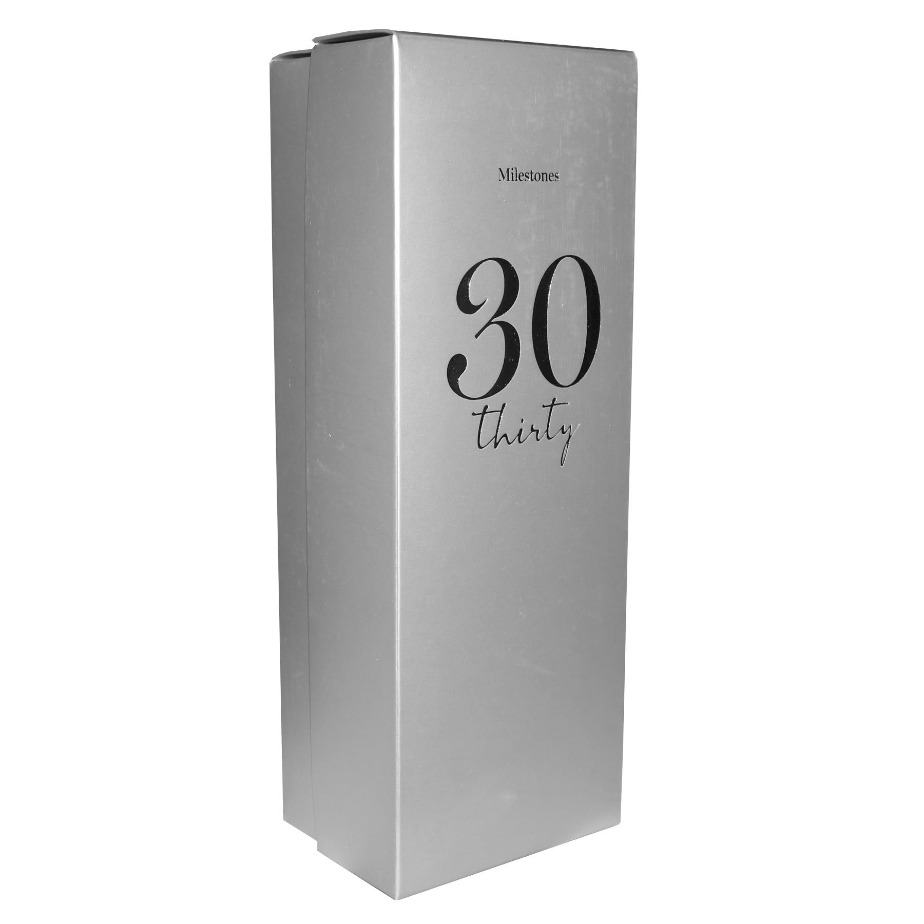 image392731477.jpg Birthday Champagne Flute Glass with Silver Detail - 30