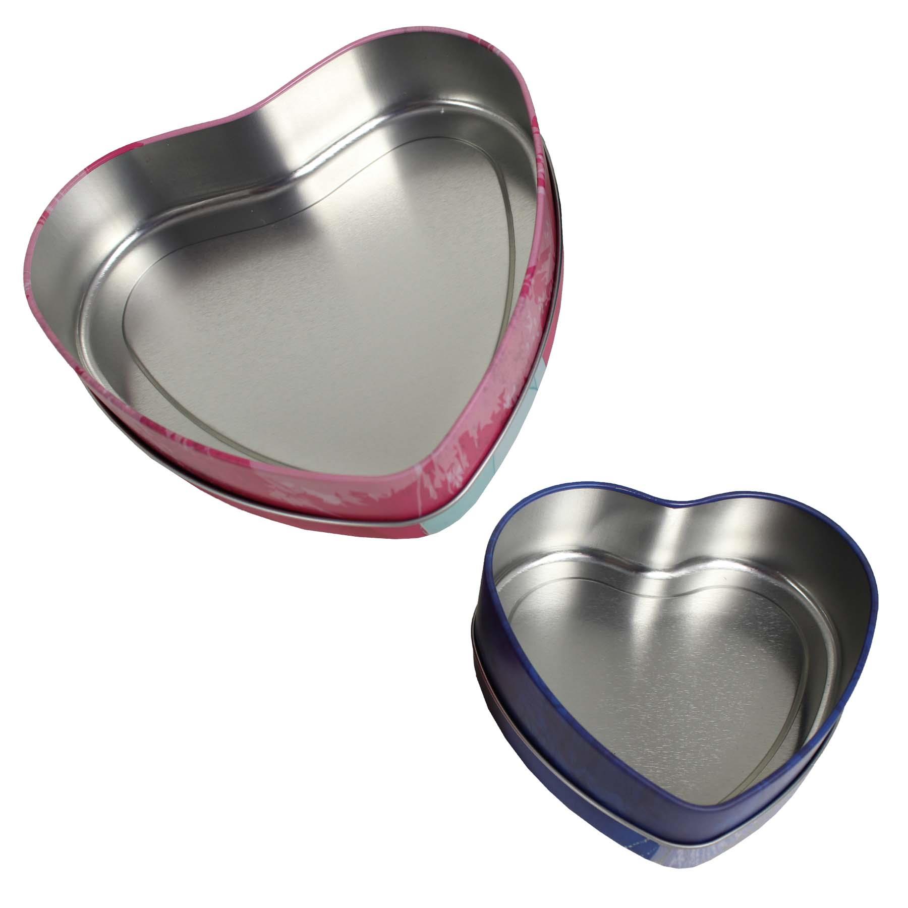 image392883260.jpg Set of 2 Heart Shape Storage Tins / Jewellery Boxes - Disney Cinderella