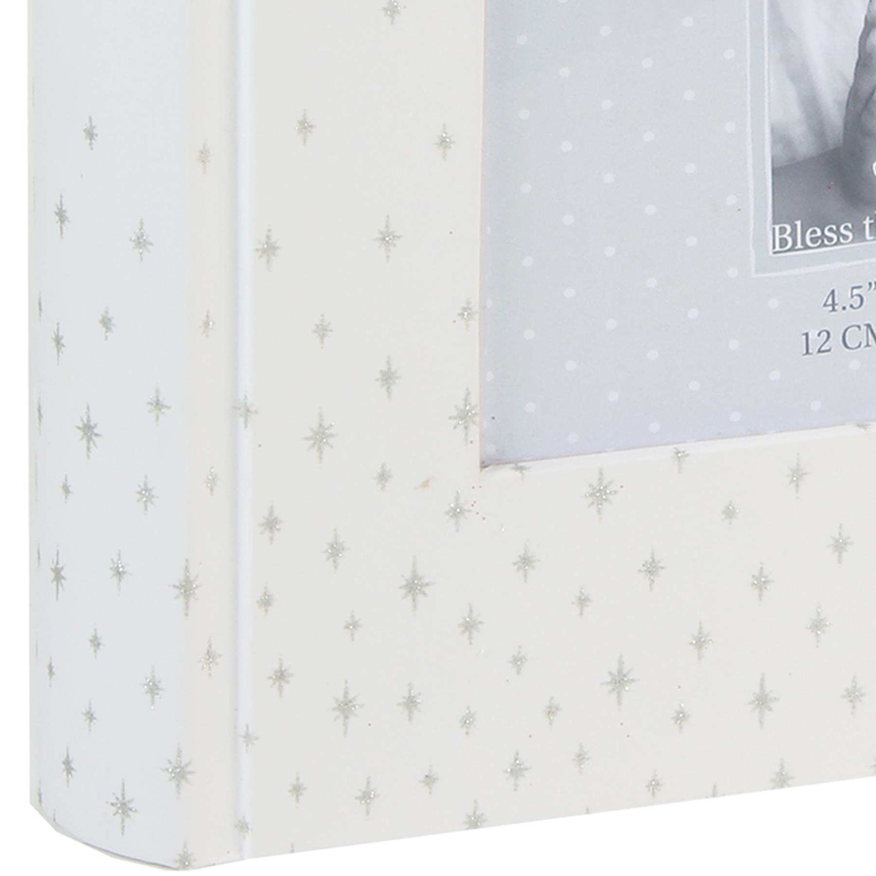 Bless This Child White 6'x4' Photo Album with Silver Dots - Confirmation