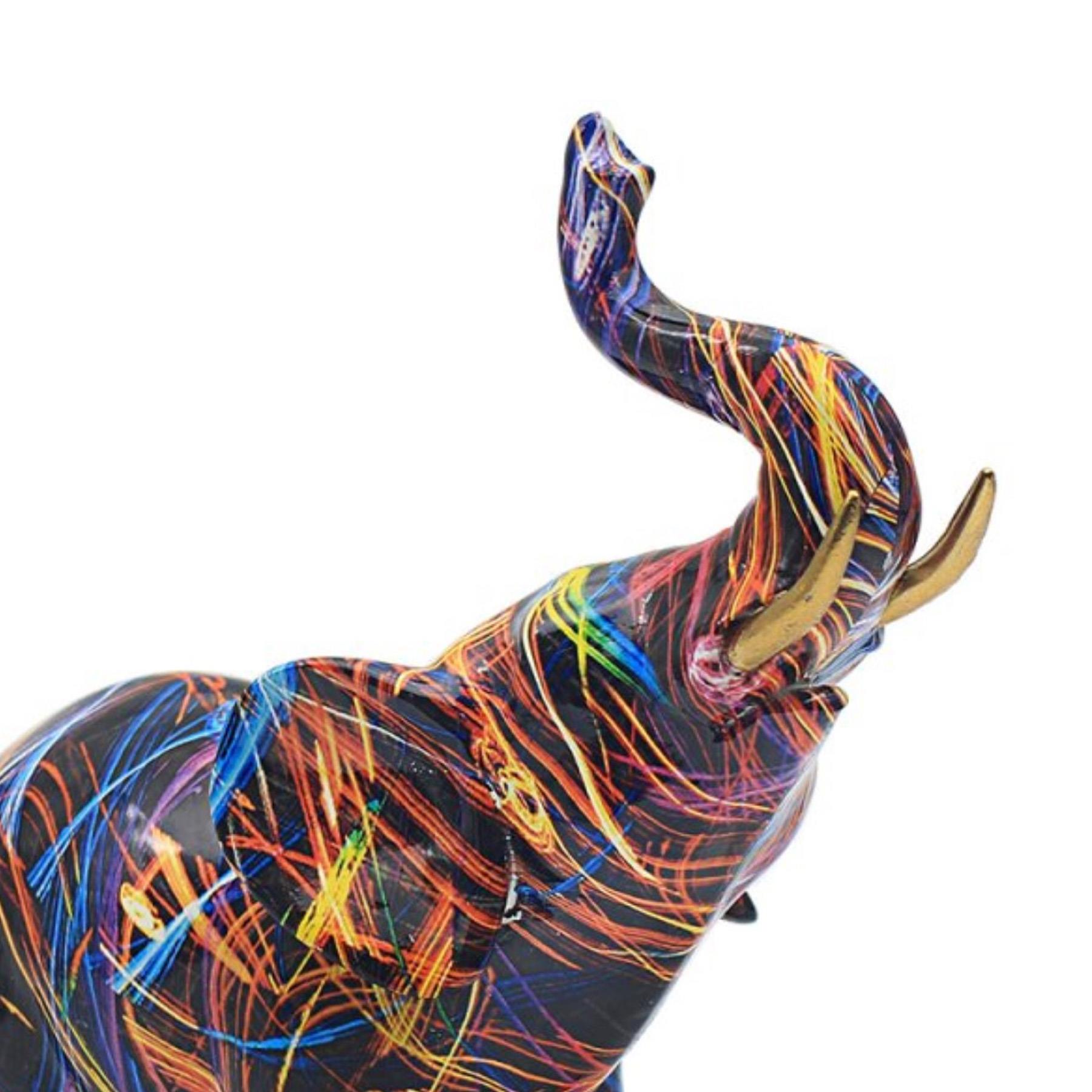 image396606282.jpg Supernova Colourful 18cm Elephant Ornament