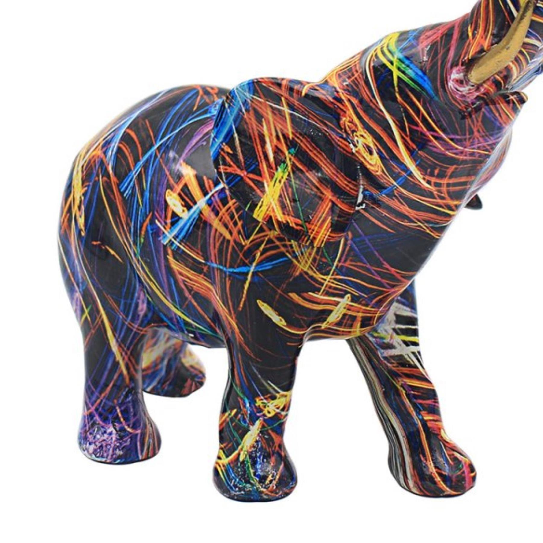 image396606284.jpg Supernova Colourful 18cm Elephant Ornament