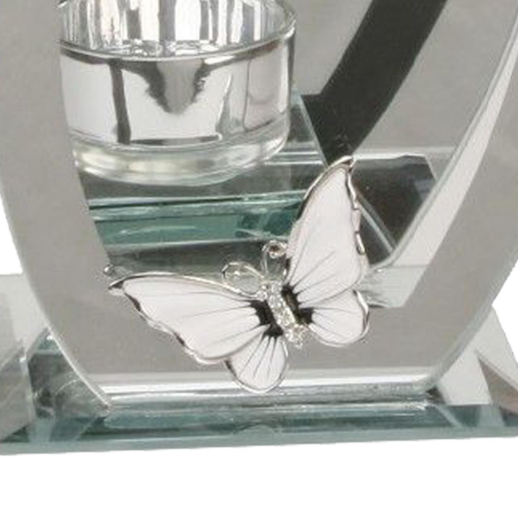 image397226787.jpg Hestia Glass Mirror Double Tea Light Candle Holder with Butterfly Flame Shape
