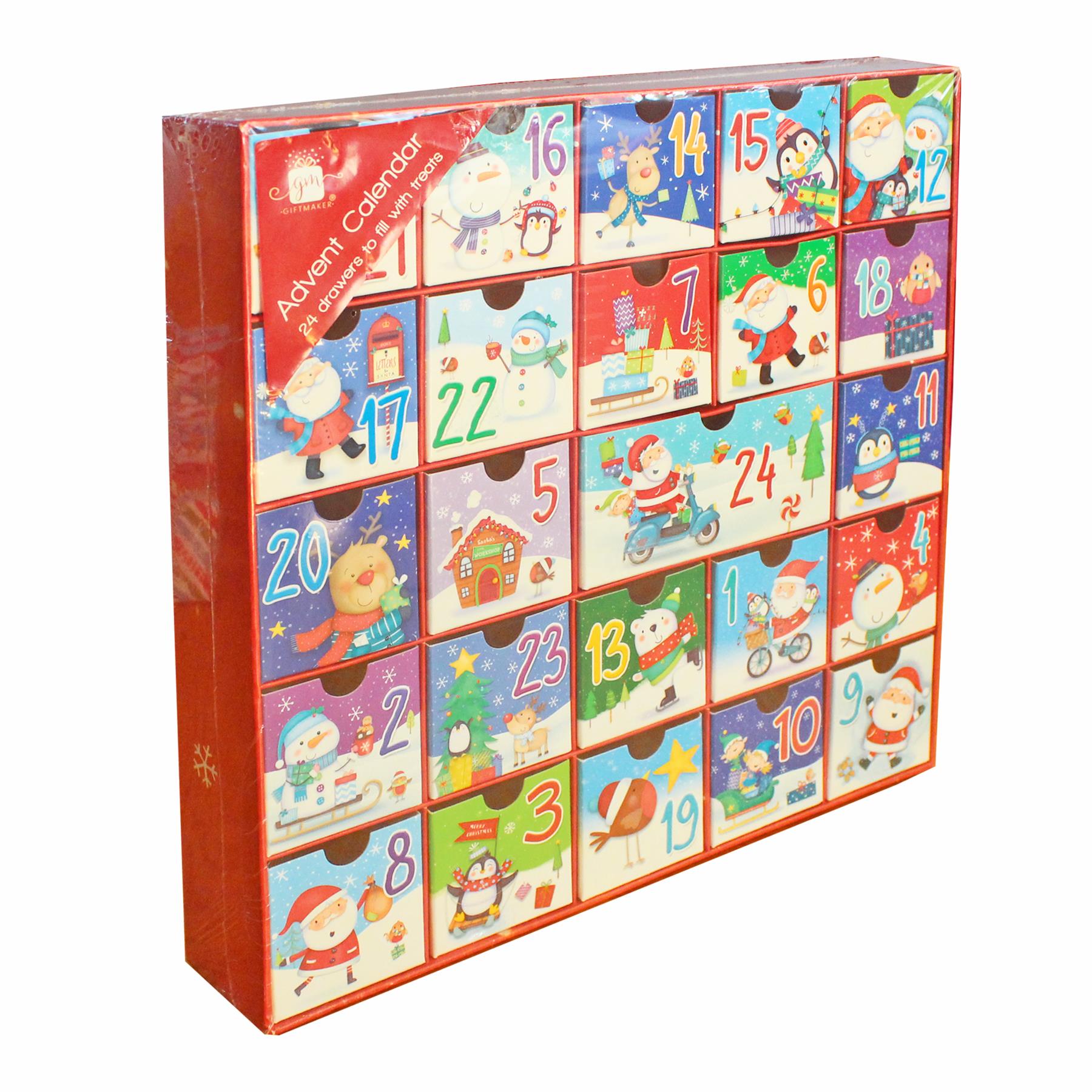 Christmas Advent Calendar with 24 Drawers - Add your own Treats